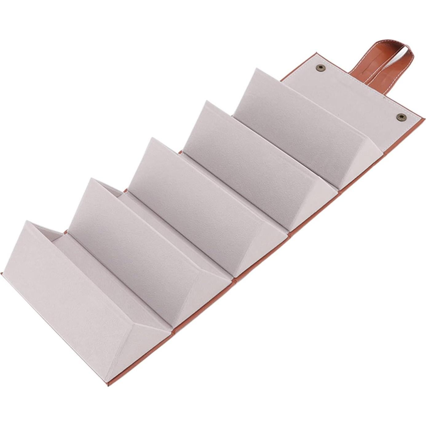 Estuche Organizador de Gafas TOPINCN Plegable 5 Ranuras Cuero