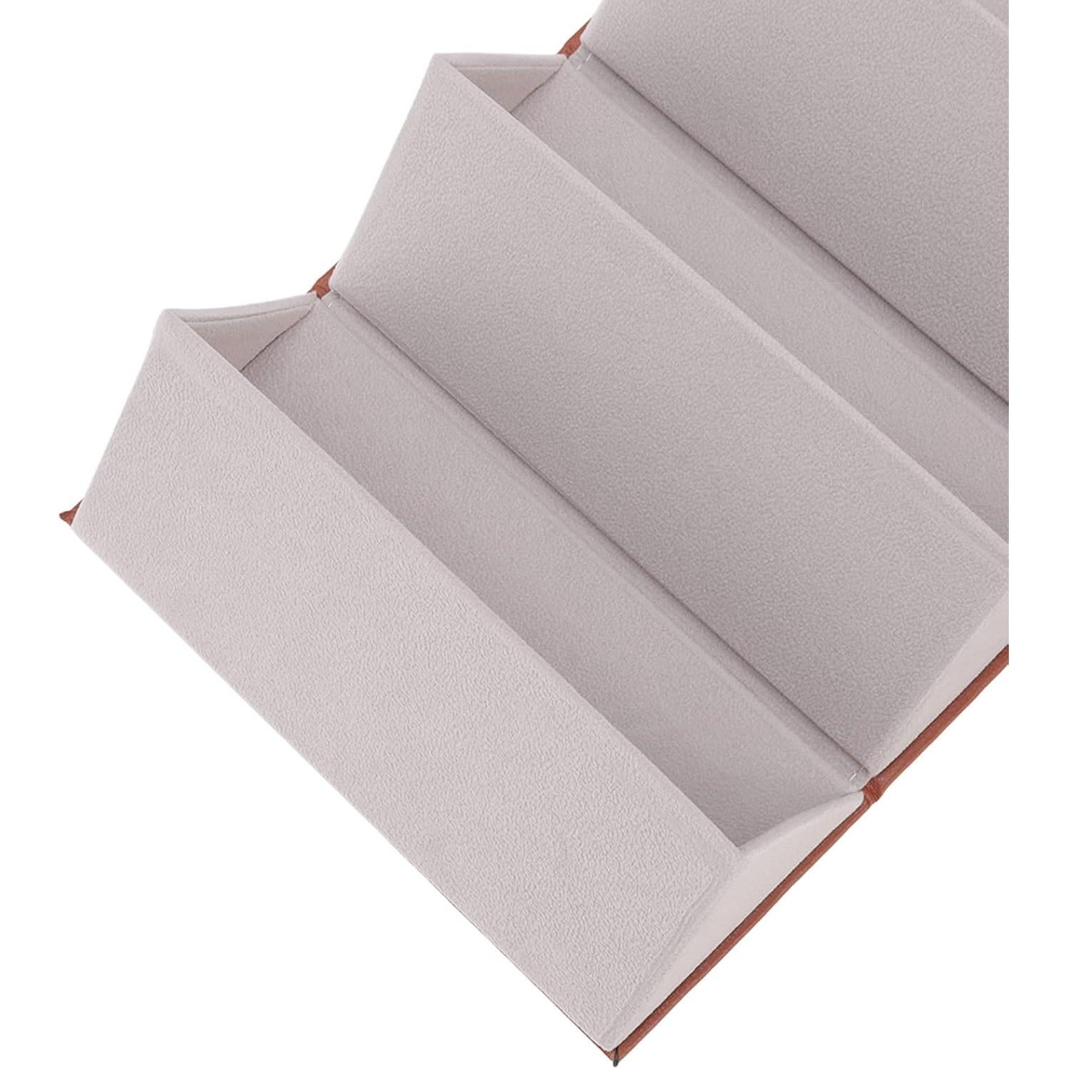 Estuche Organizador de Gafas TOPINCN Plegable 5 Ranuras Cuero