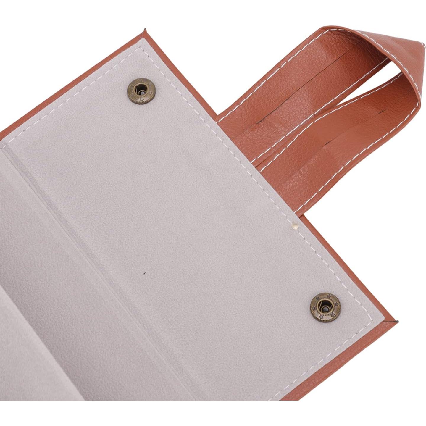 Estuche Organizador de Gafas TOPINCN Plegable 5 Ranuras Cuero