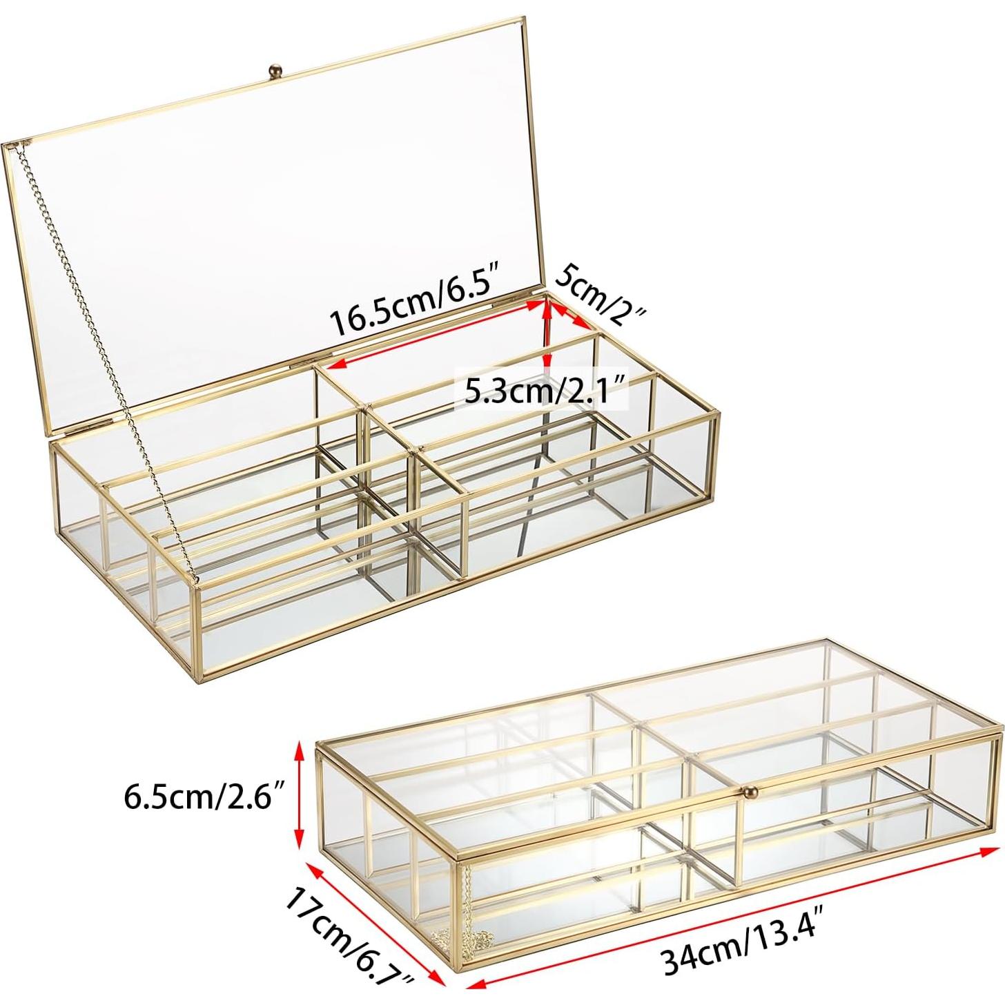 Organizador de Gafas de Sol Hipiwe Dorado 6 Compartimentos