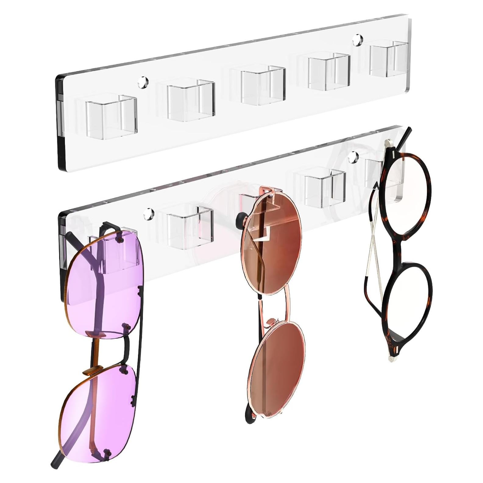 Organizador de Gafas de Sol Collwait 2 Paquetes Acrílico Transparente