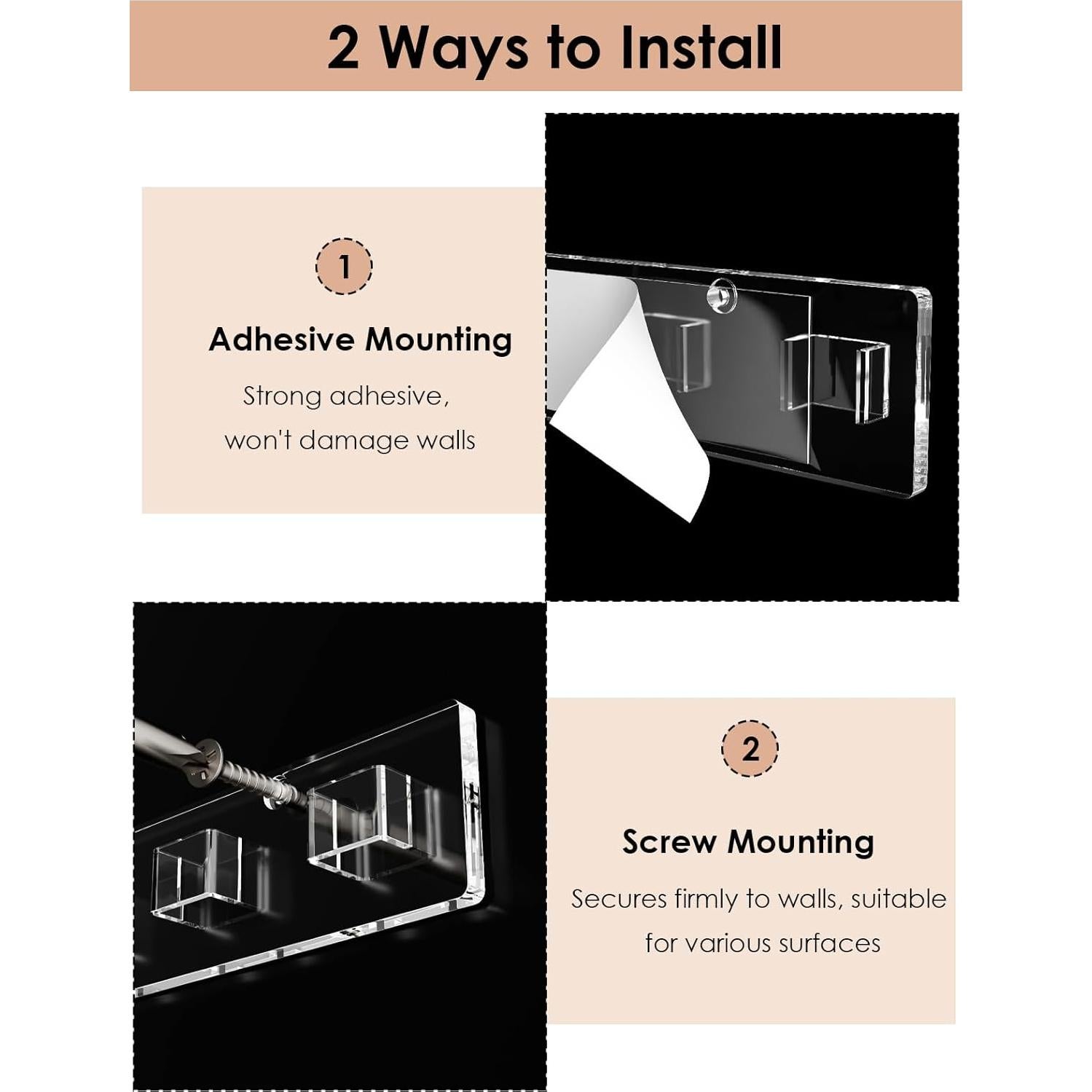 Organizador de Gafas de Sol Collwait 2 Paquetes Acrílico Transparente