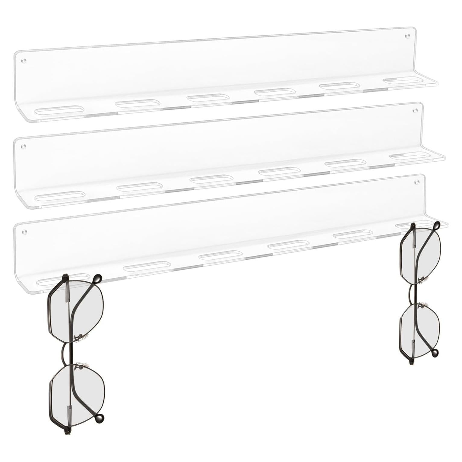 Organizador de Gafas de Sol Bigfety, Estante Pared Acrílico 3 Pzas