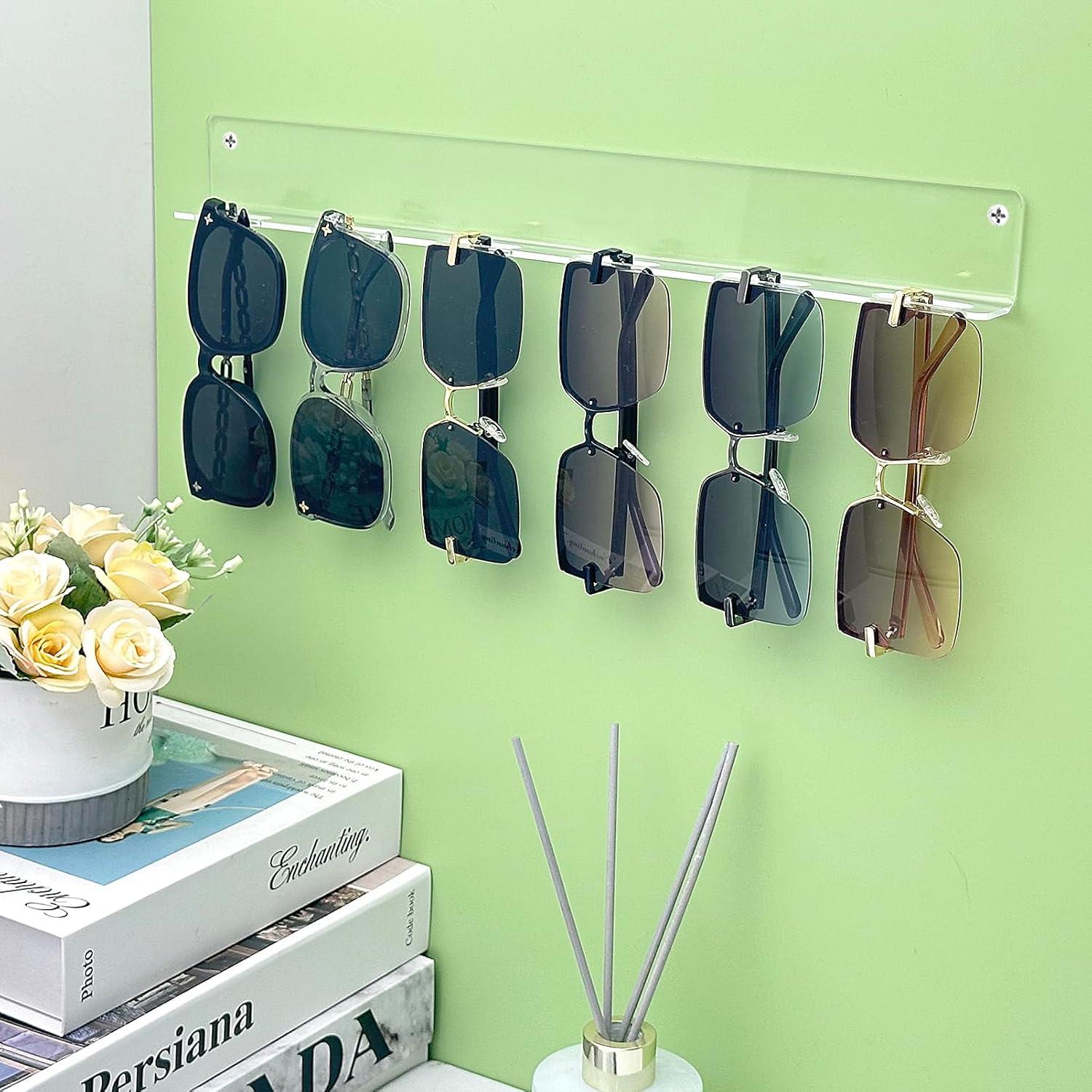 Organizador de Gafas de Sol Bigfety, Estante Pared Acrílico 3 Pzas