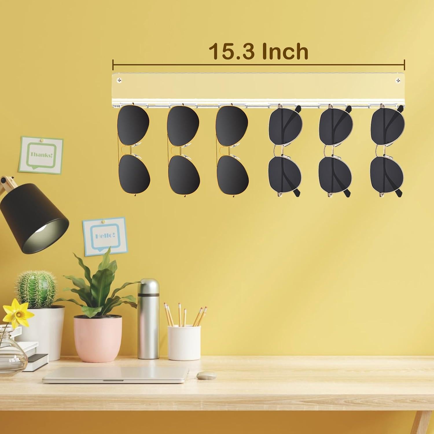 Organizador de Gafas de Sol Bigfety, Estante Pared Acrílico 3 Pzas