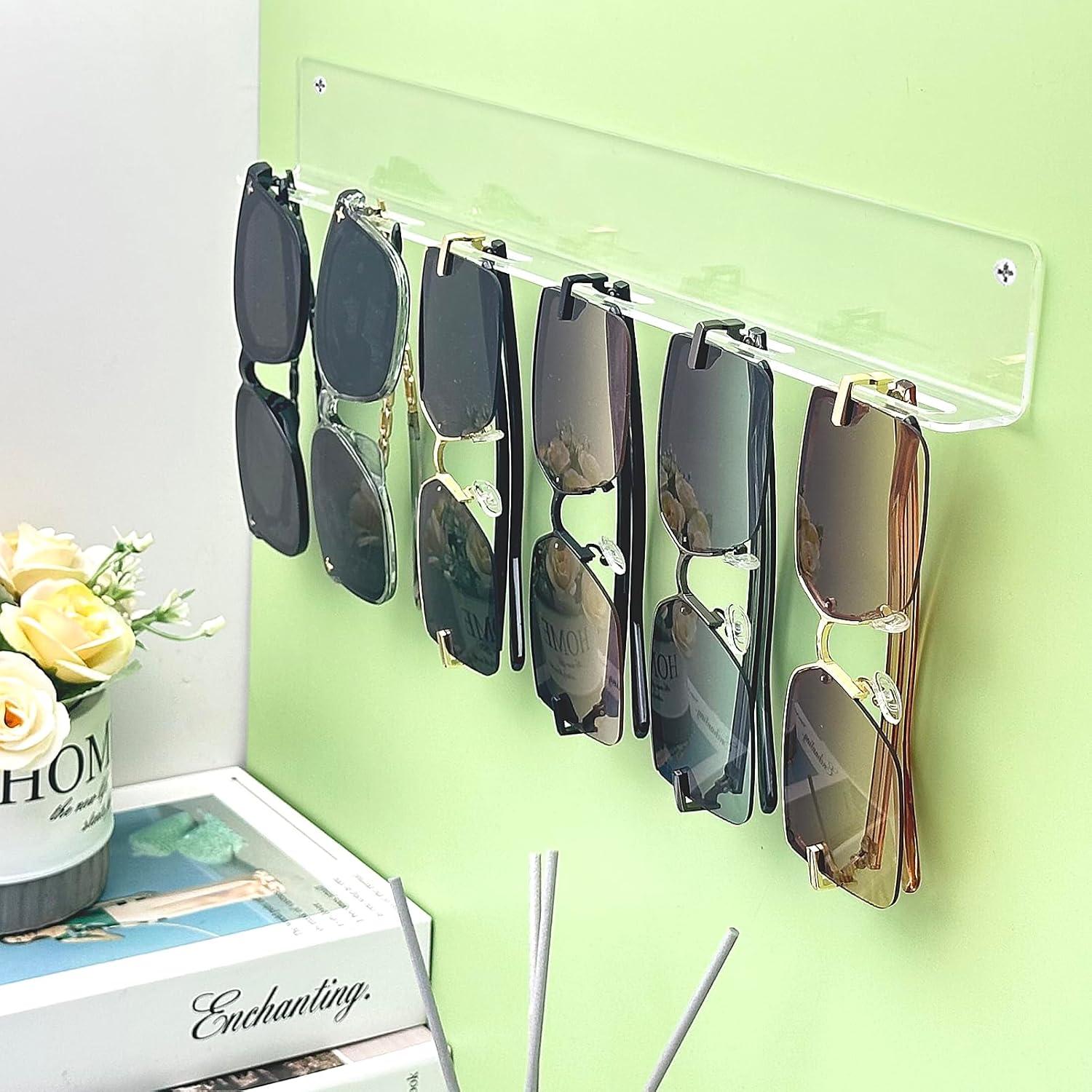 Organizador de Gafas de Sol Bigfety, Estante Pared Acrílico 3 Pzas