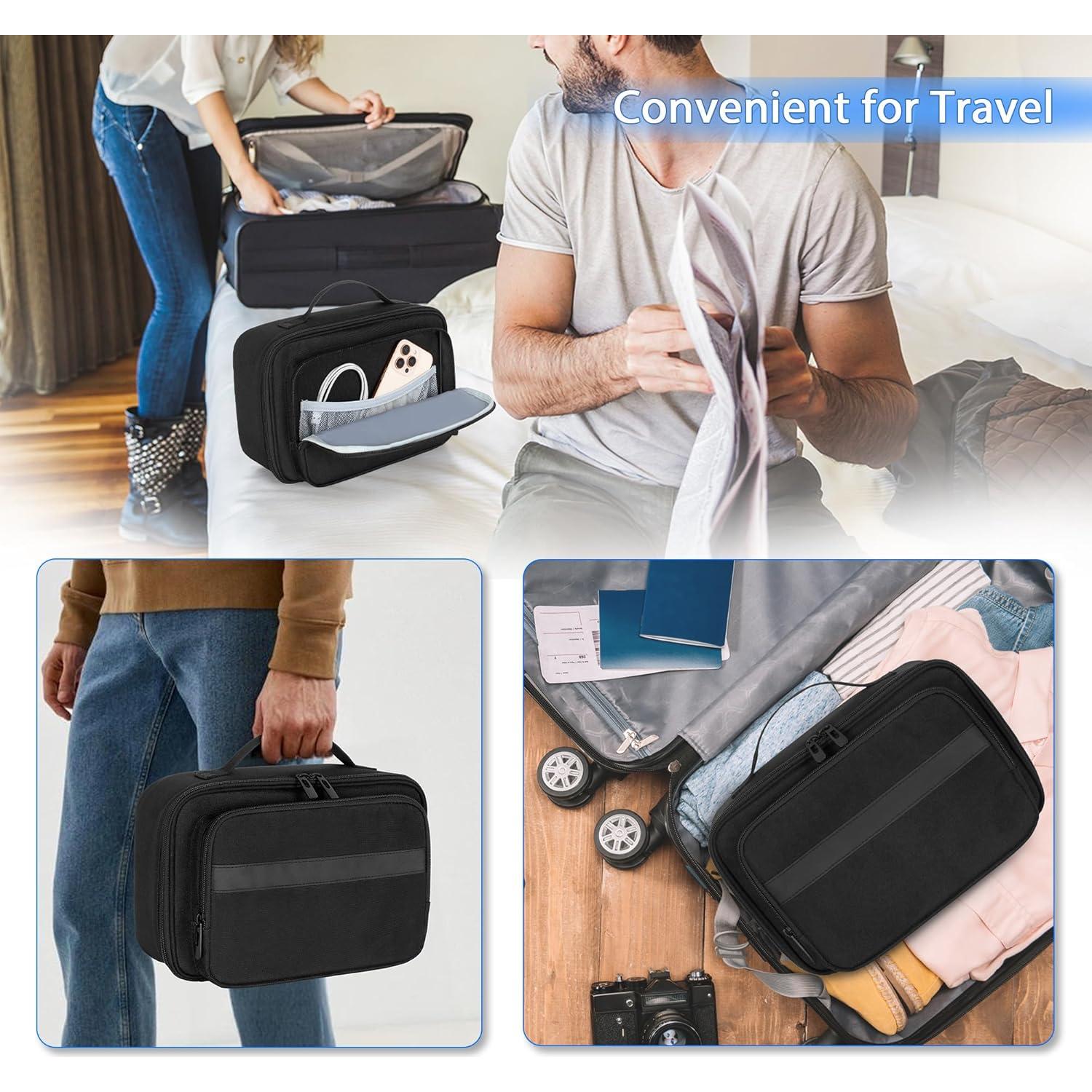 Organizador de Gafas CURMIO Estuche de Viaje Negro 7 Pares