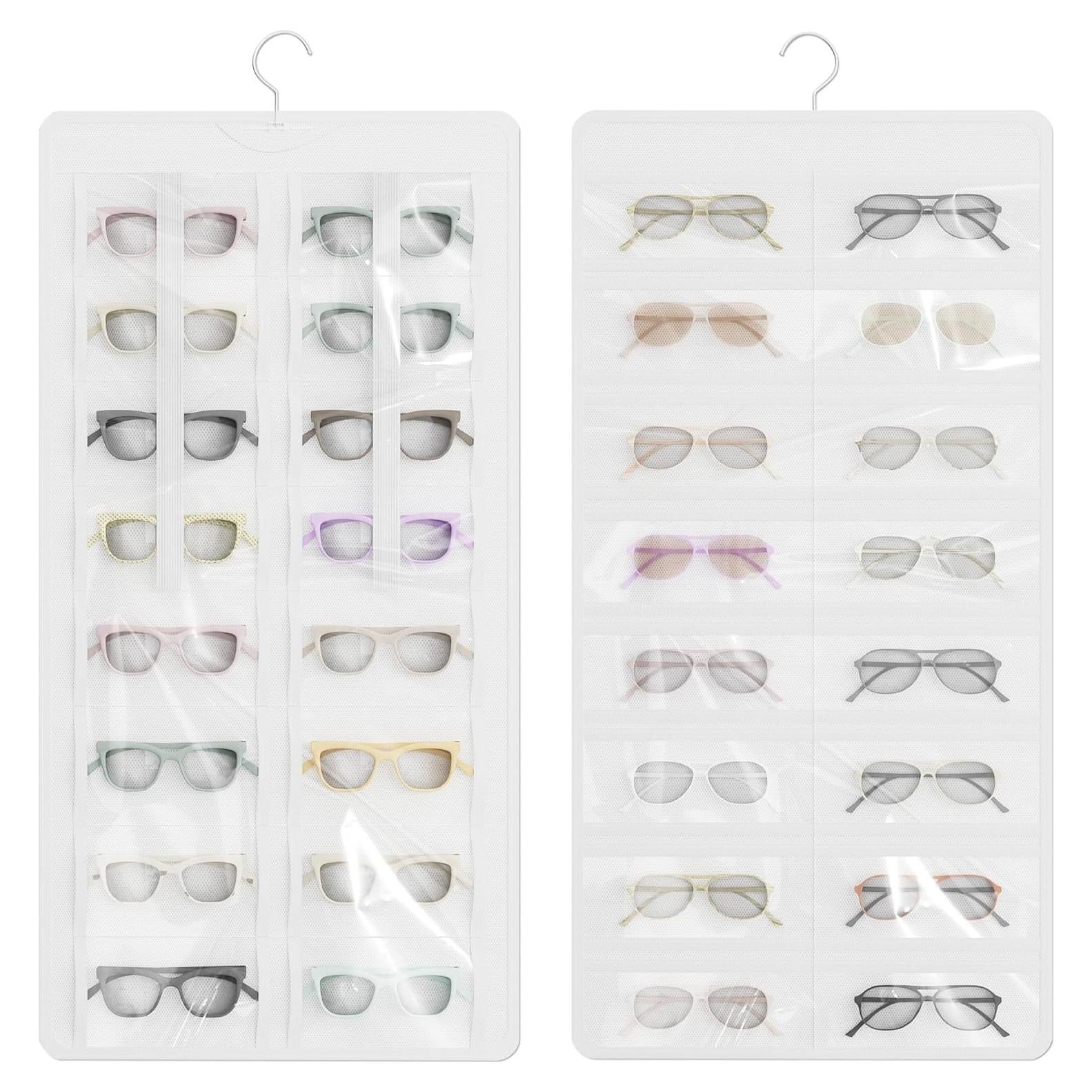 Organizador Colgante de Gafas Bosuelife Blanco 32 Ranuras