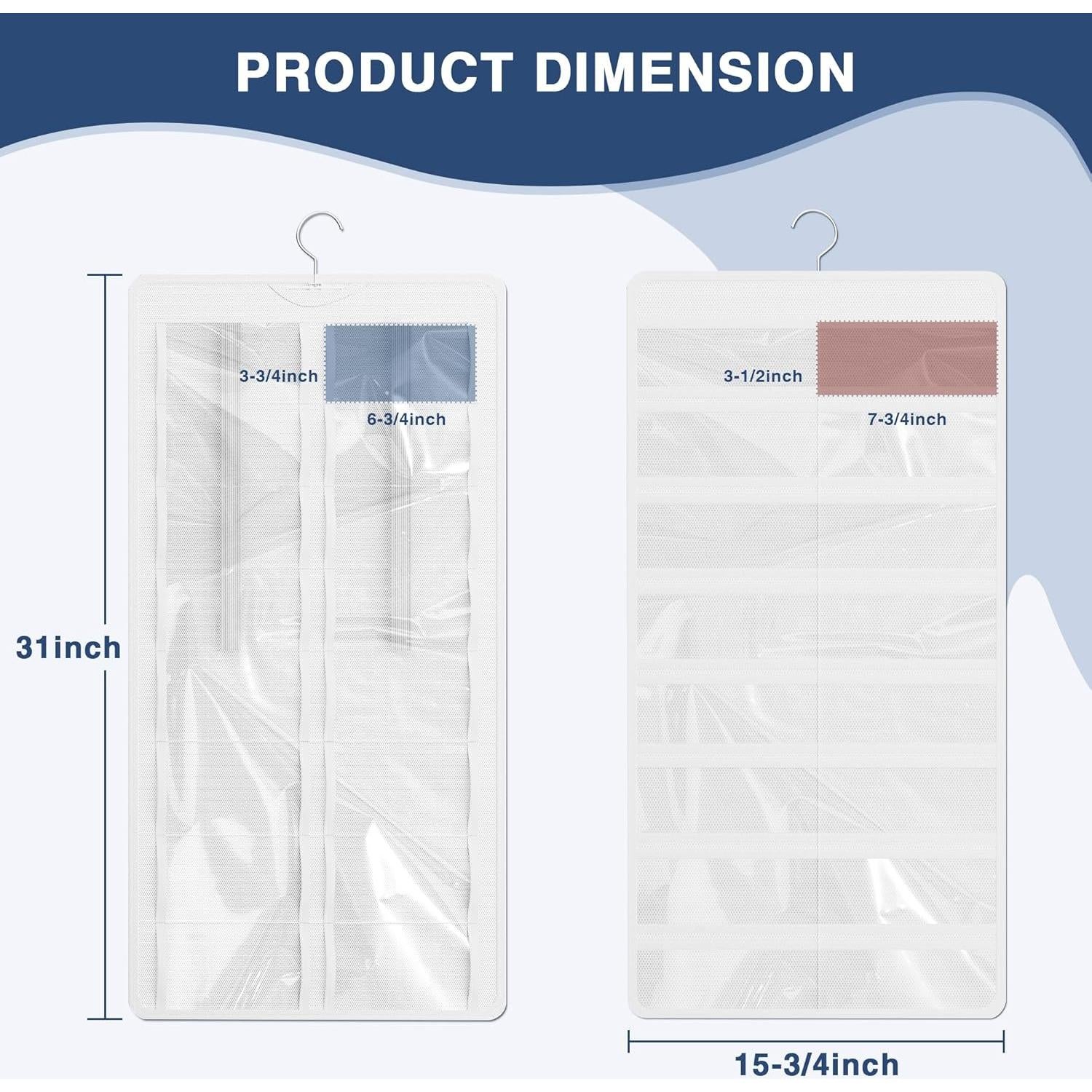 Organizador Colgante de Gafas Bosuelife Blanco 32 Ranuras