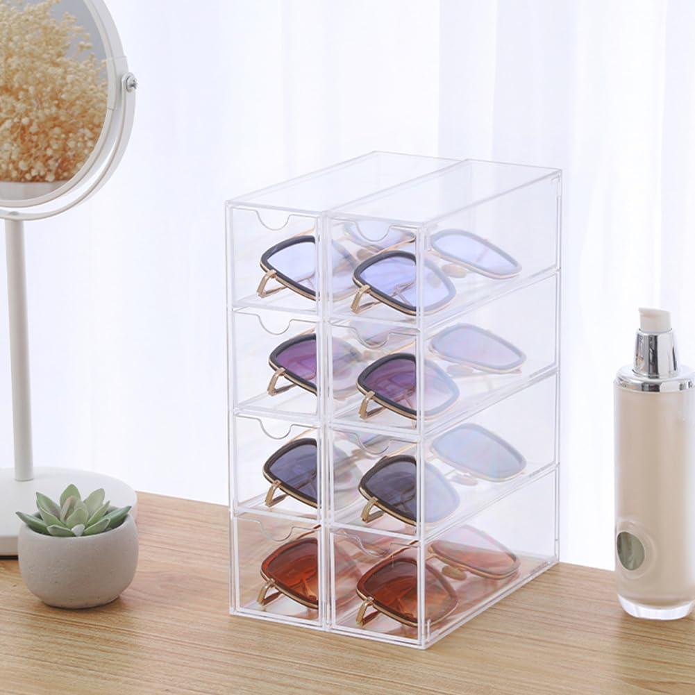 Organizador de Gafas Vowcarol 2 Piezas Acrílico 4 Cajones