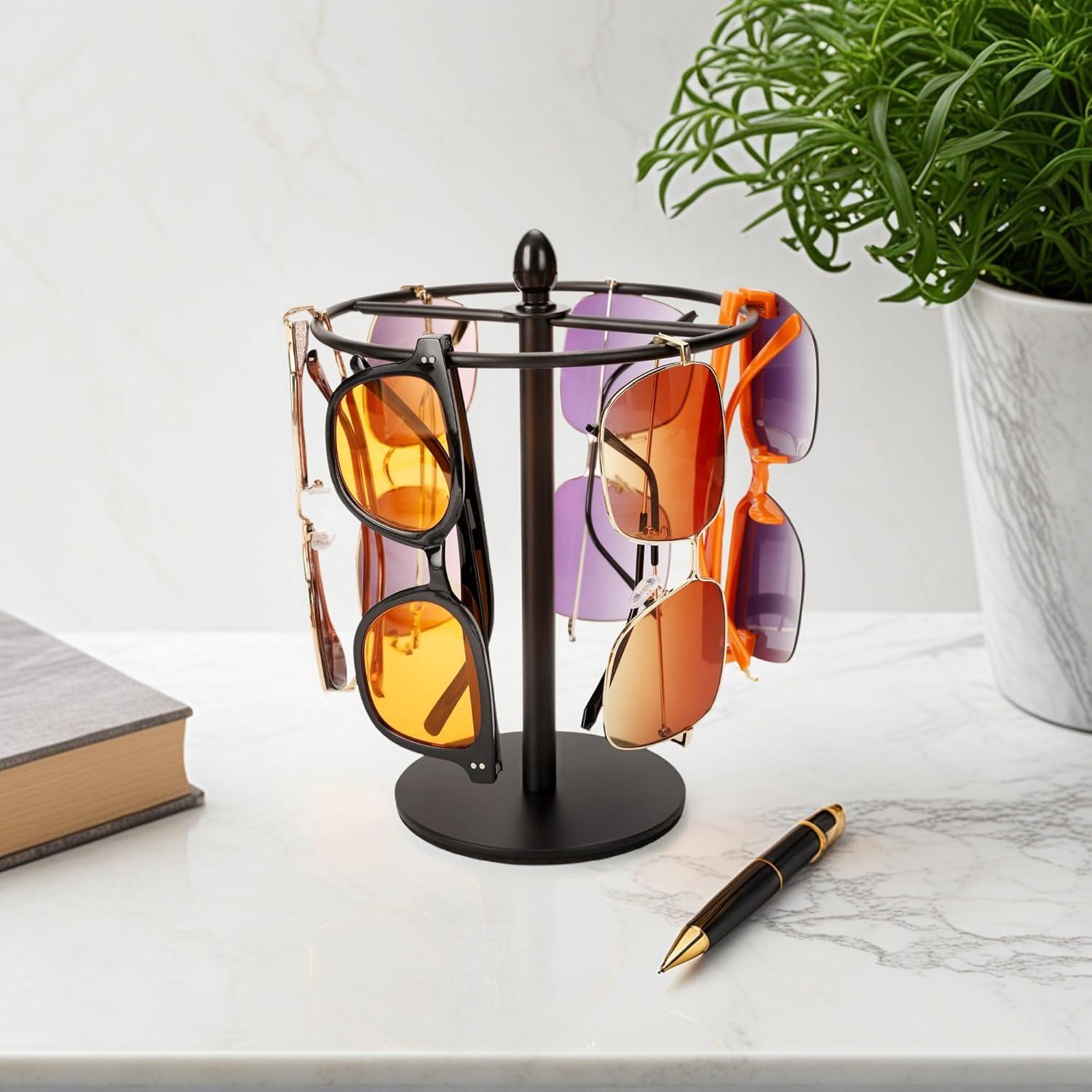 Soporte para Gafas de Sol Wismay, Acero Inoxidable Negro, 12 Pares