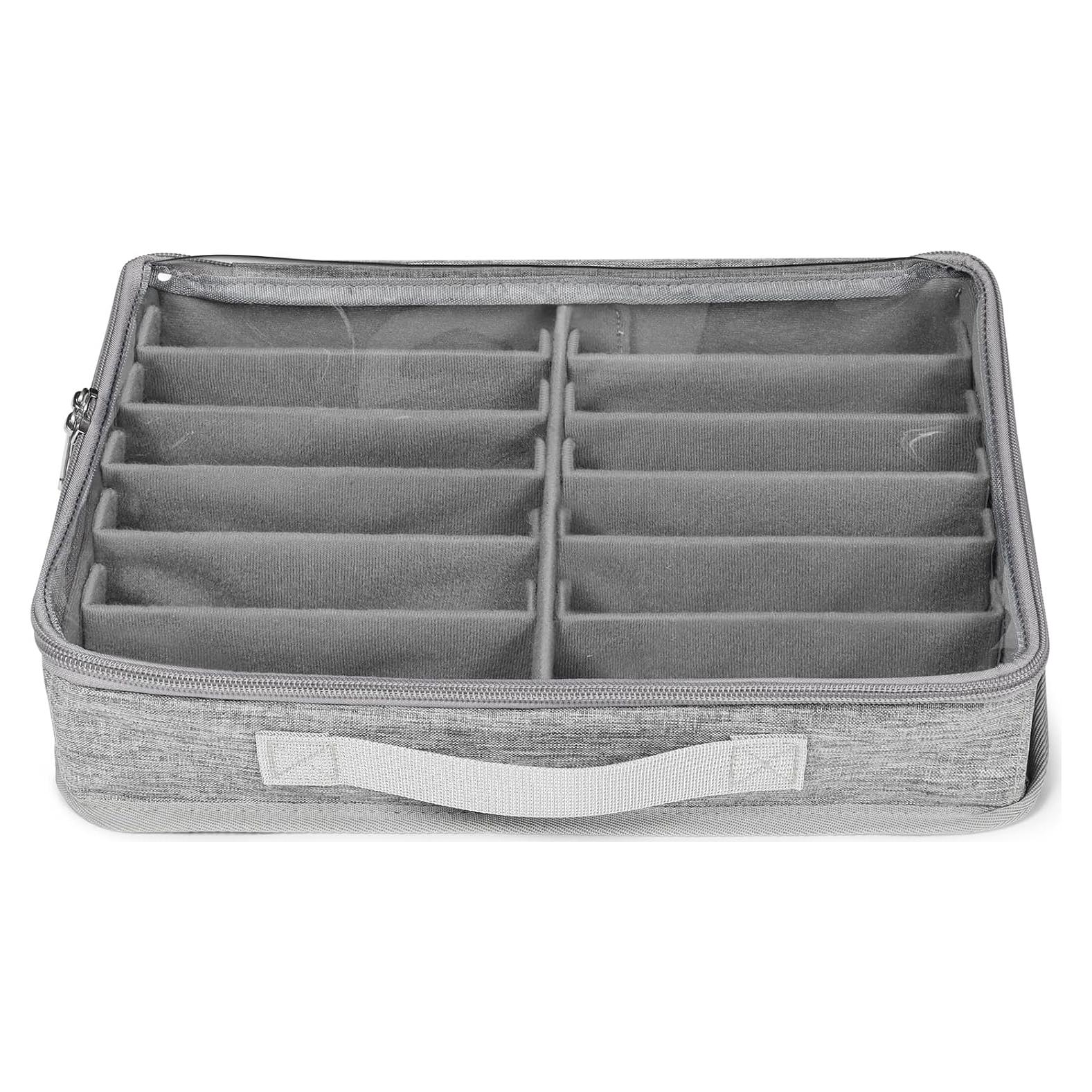 Estuche Organizador de Gafas Bukere 12 Compartimentos Gris