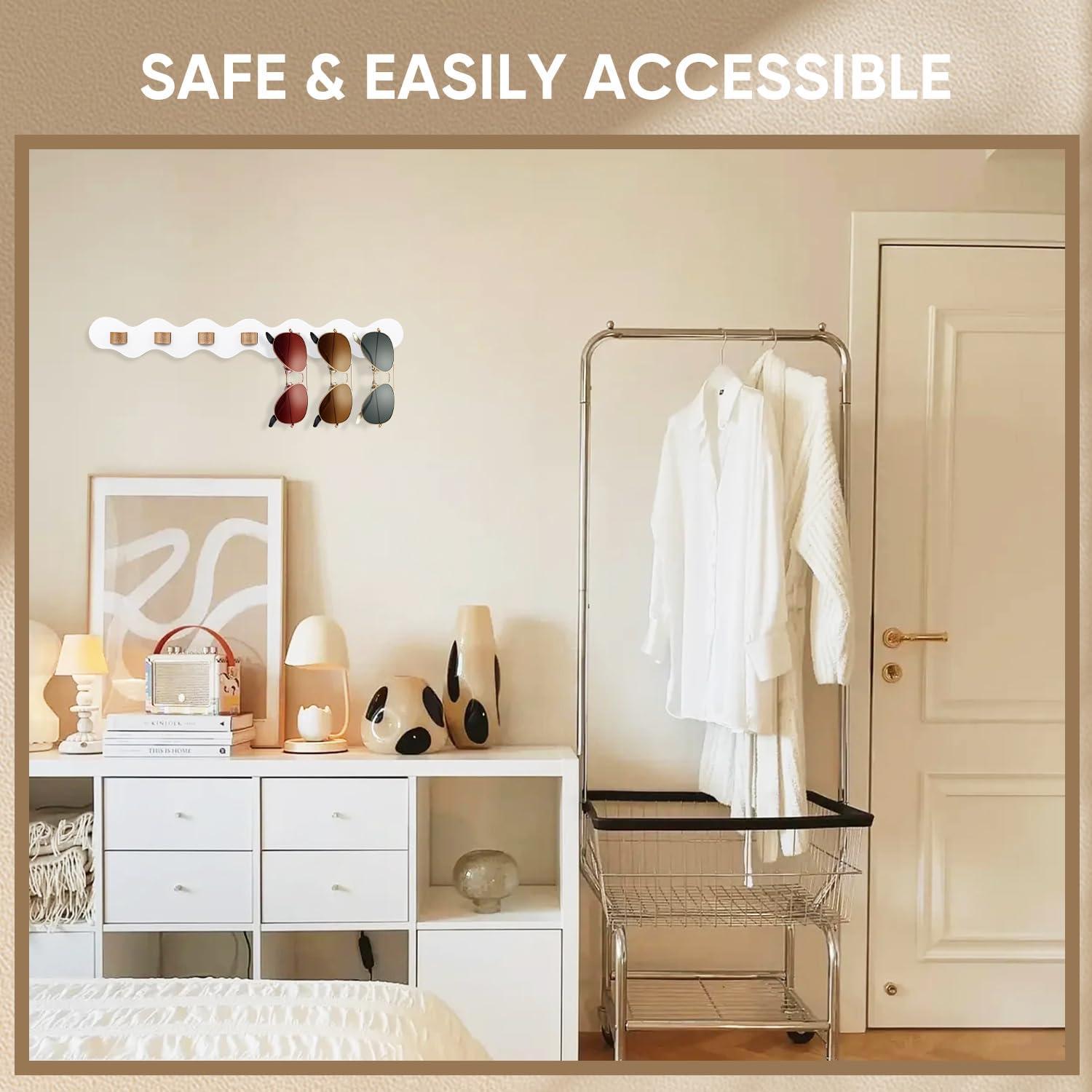 Organizador de Gafas de Sol ONULISS Madera Haya 7 Ranuras