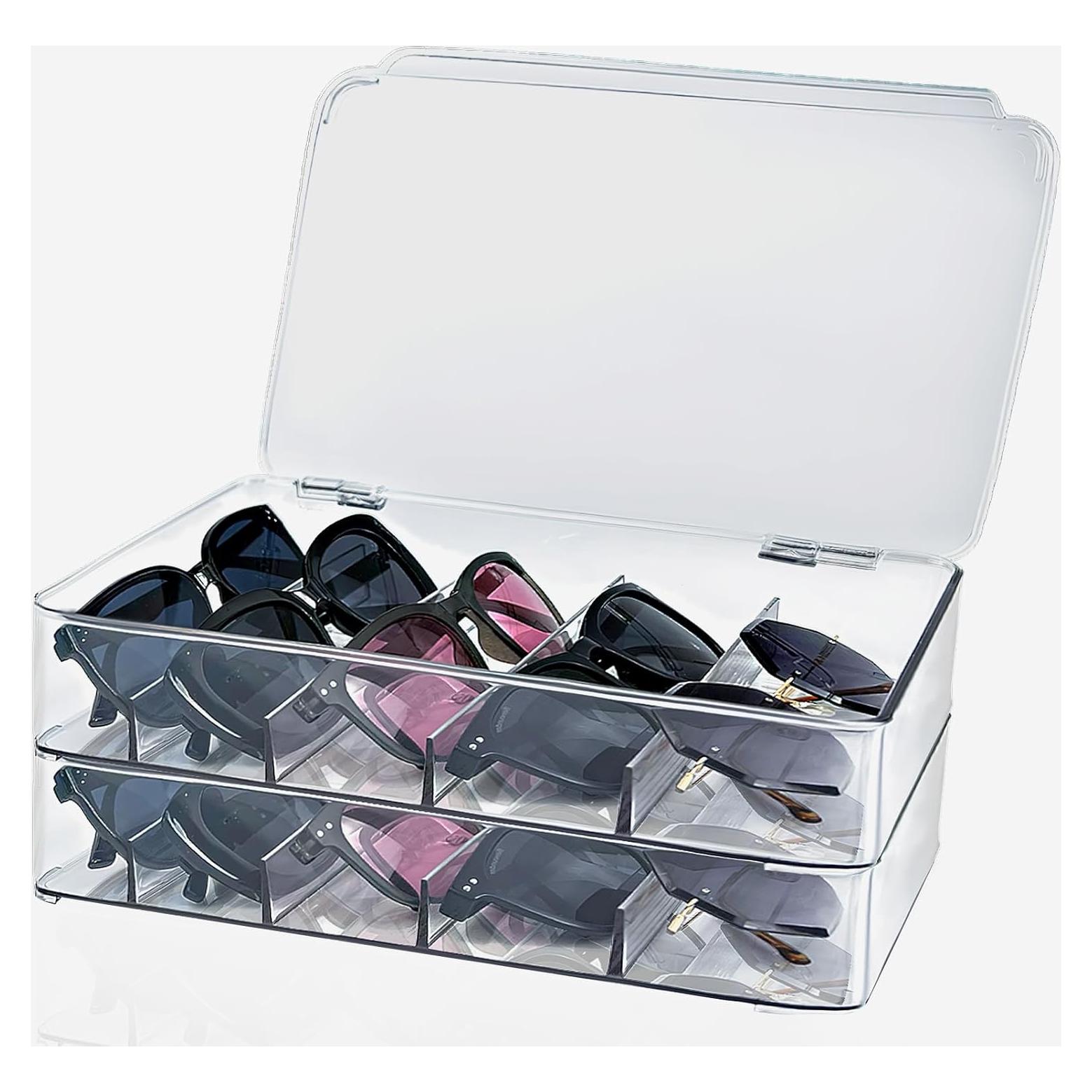2 Organizadores de Gafas de Plástico HFYZZ con 5 Compartimentos