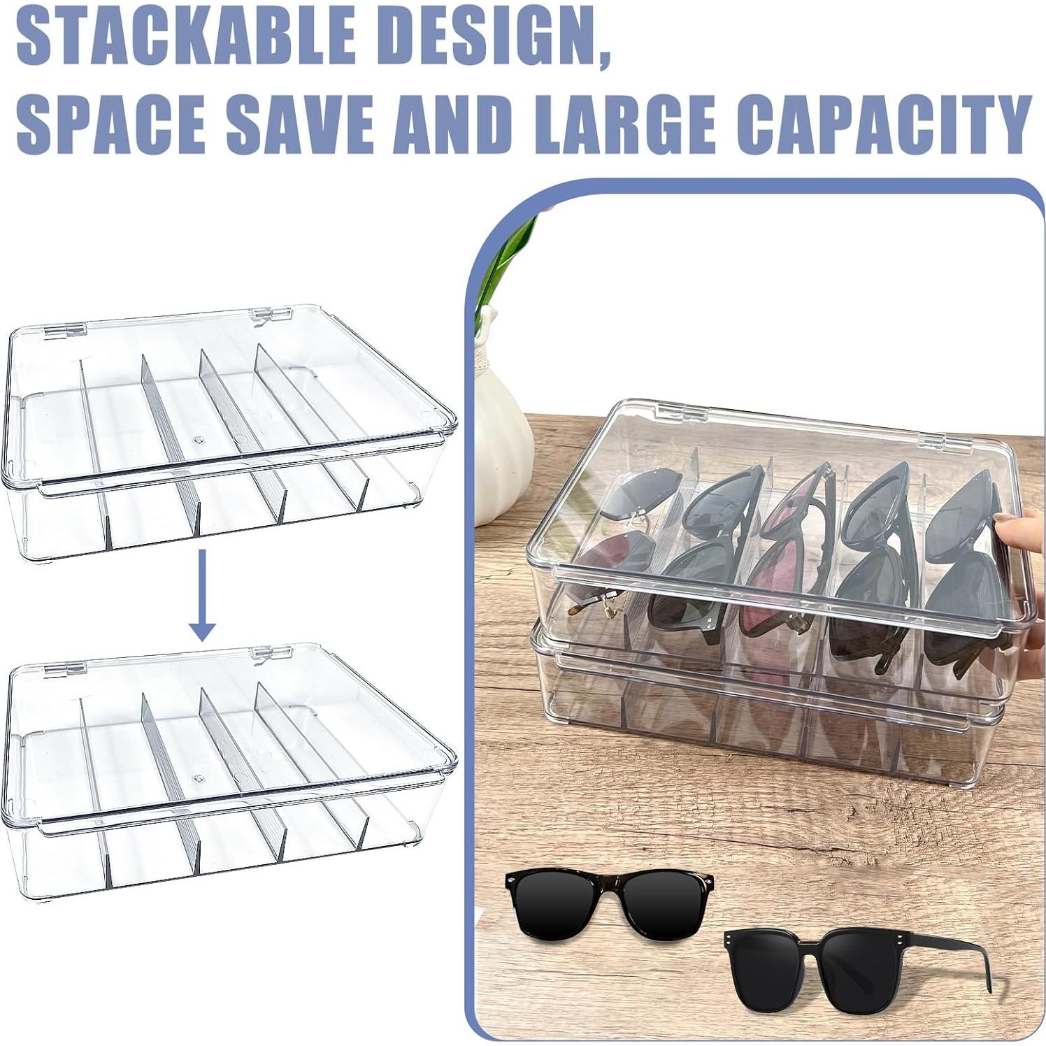 2 Organizadores de Gafas de Plástico HFYZZ con 5 Compartimentos