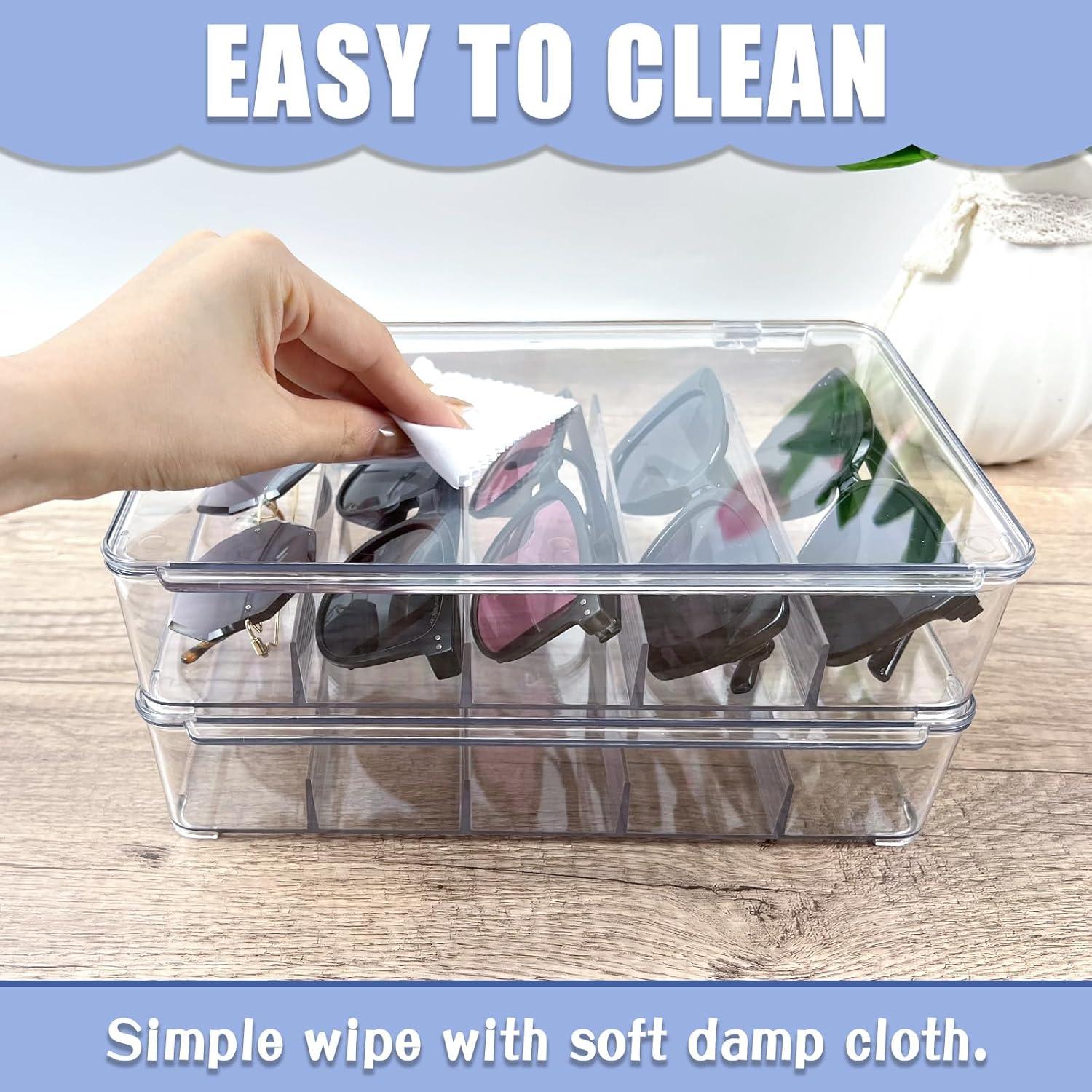 2 Organizadores de Gafas de Plástico HFYZZ con 5 Compartimentos