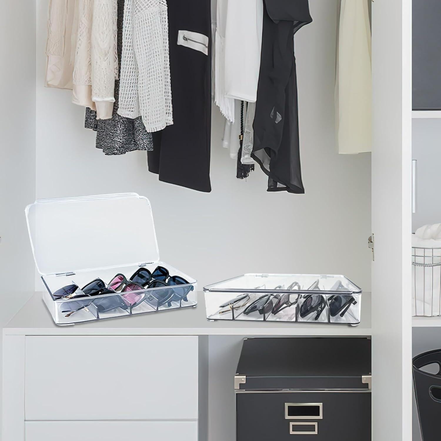 2 Organizadores de Gafas de Plástico HFYZZ con 5 Compartimentos