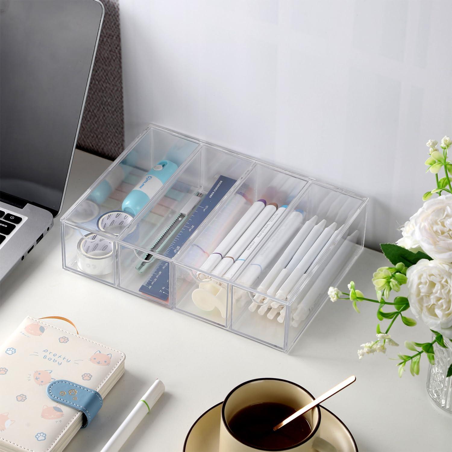 Organizador de Gafas de Sol RAMFIYN Acrílico Transparente 4 Cajones