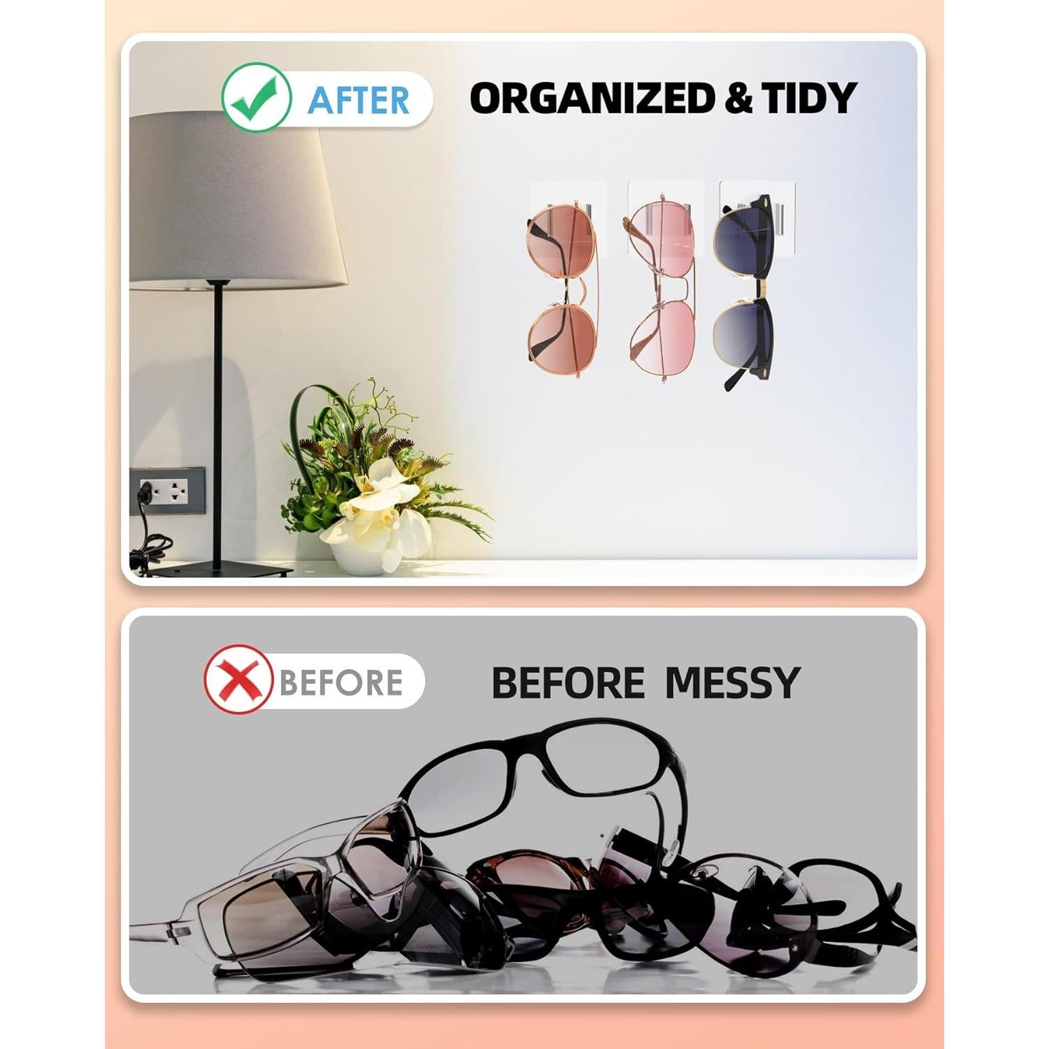 Organizador de Gafas de Sol MaxGear, Acrílico Transparente, 4 Piezas