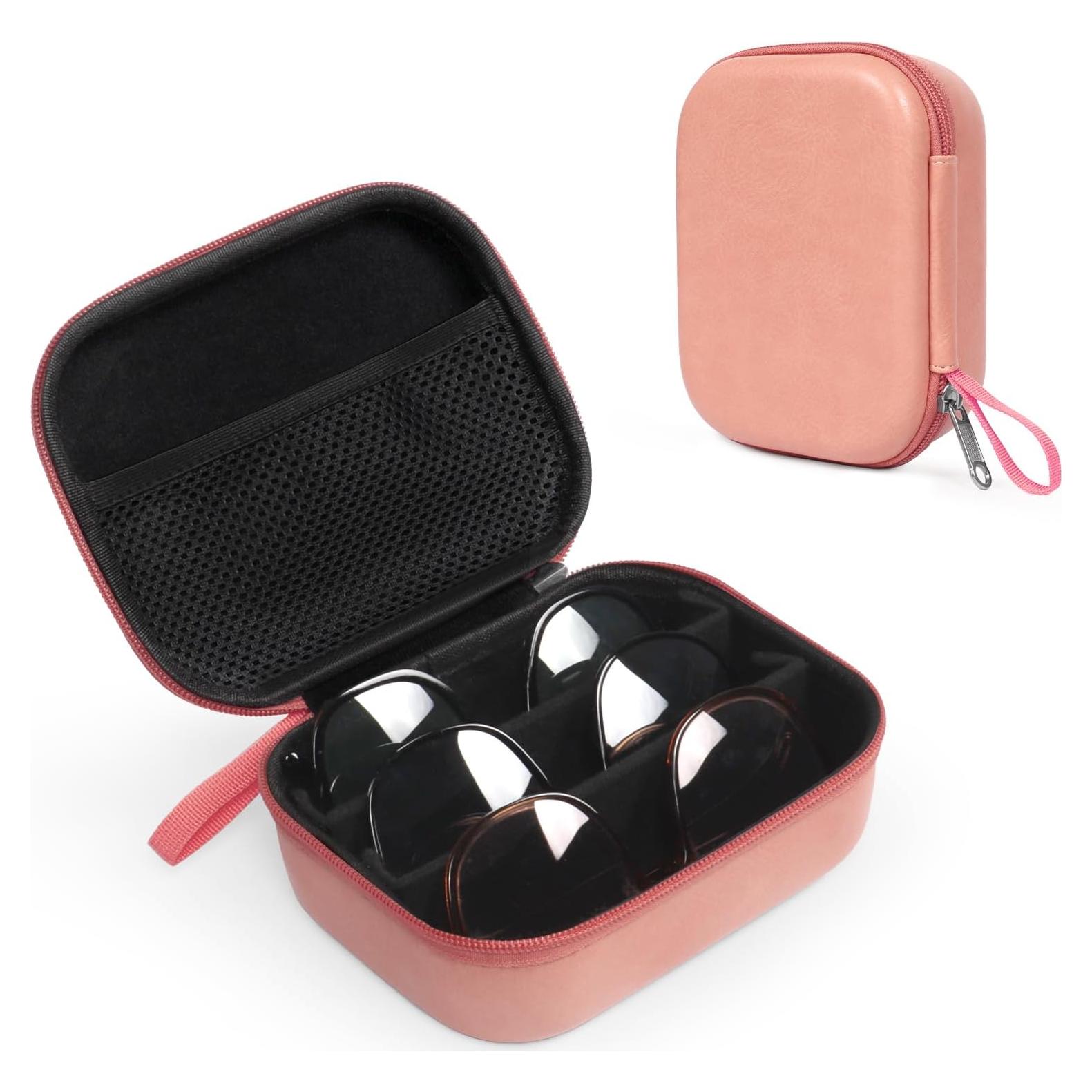 Estuche Organizador de Gafas Bukere Cuero PU Rosa 28x17.8cm