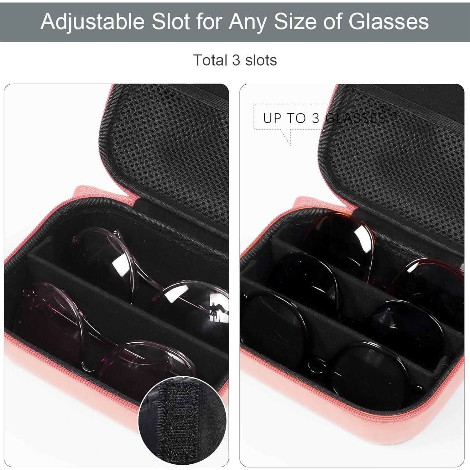 Estuche Organizador de Gafas Bukere Cuero PU Rosa 28x17.8cm