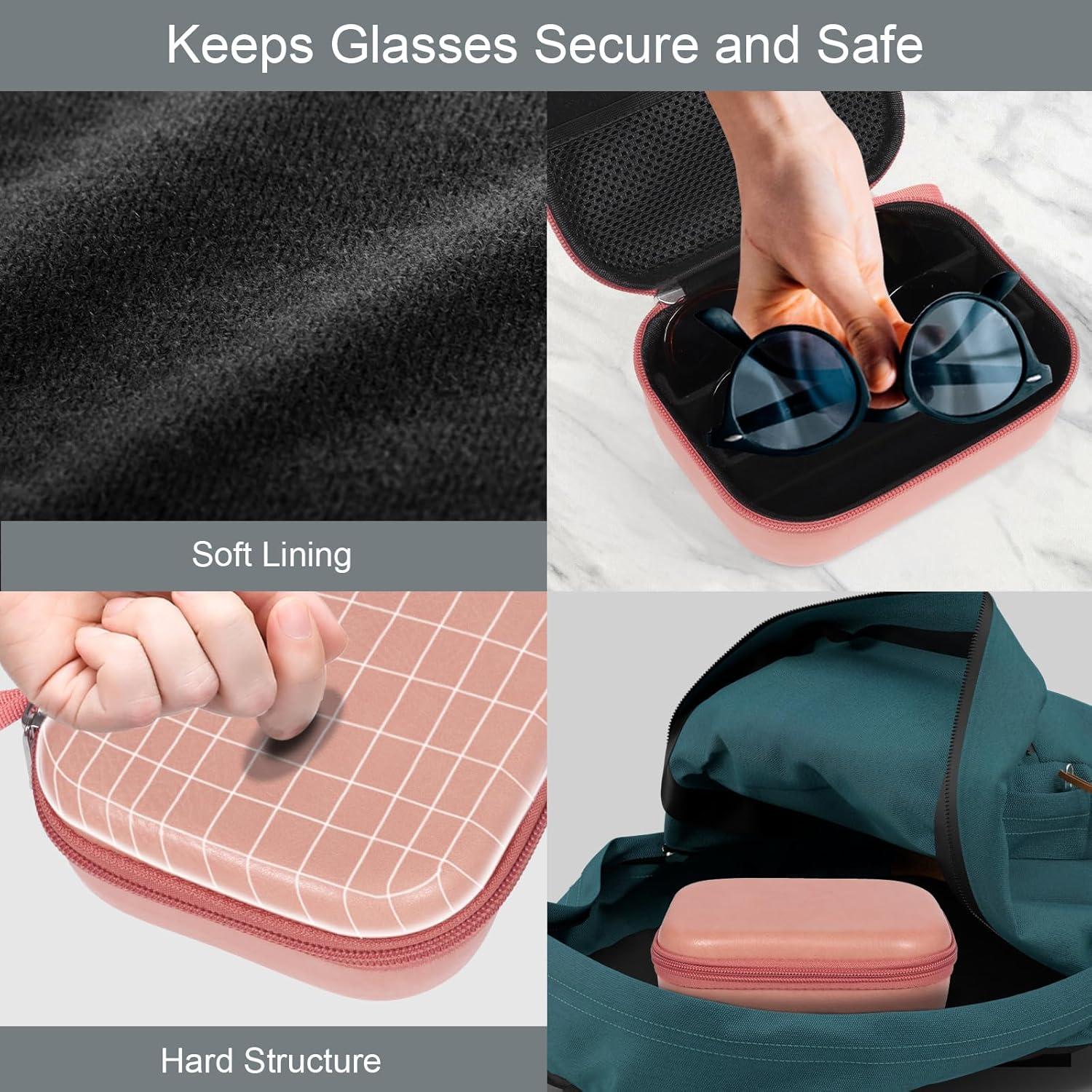 Estuche Organizador de Gafas Bukere Cuero PU Rosa 28x17.8cm