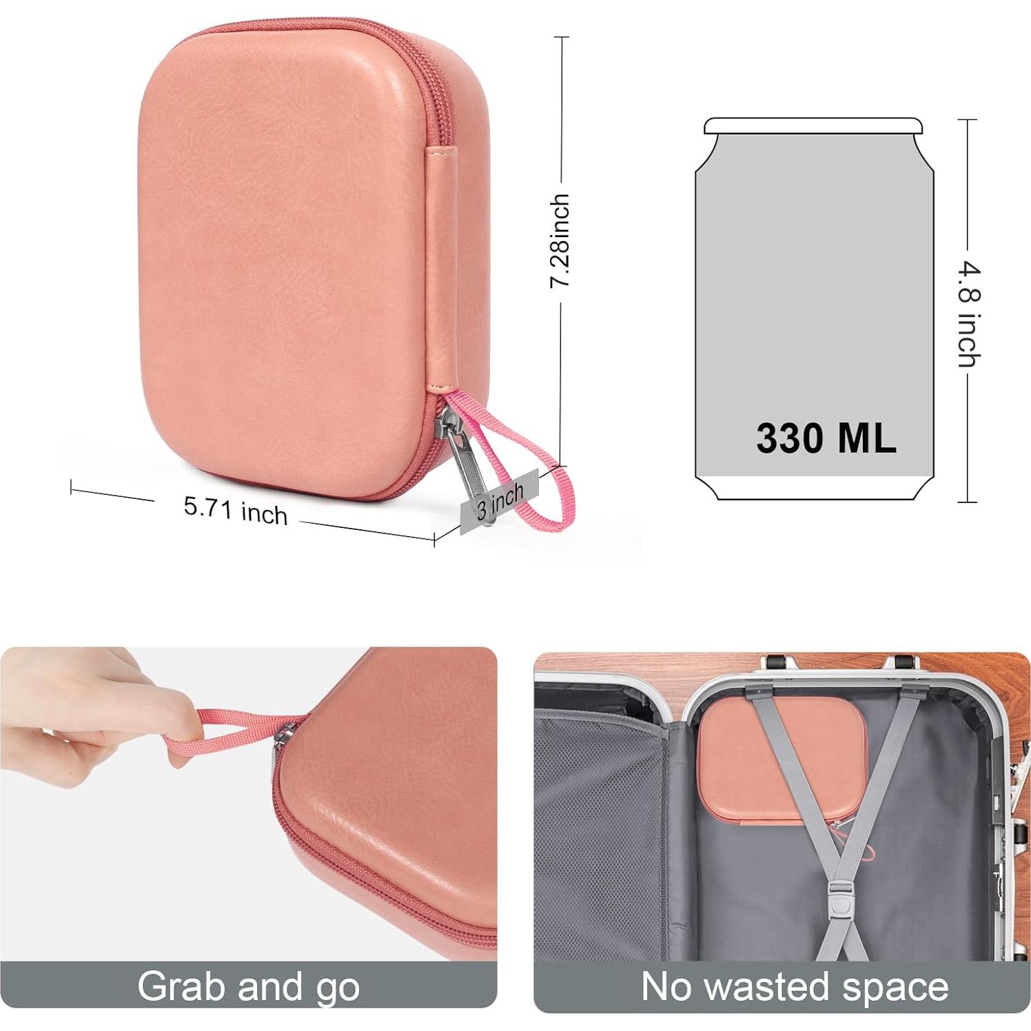 Estuche Organizador de Gafas Bukere Cuero PU Rosa 28x17.8cm