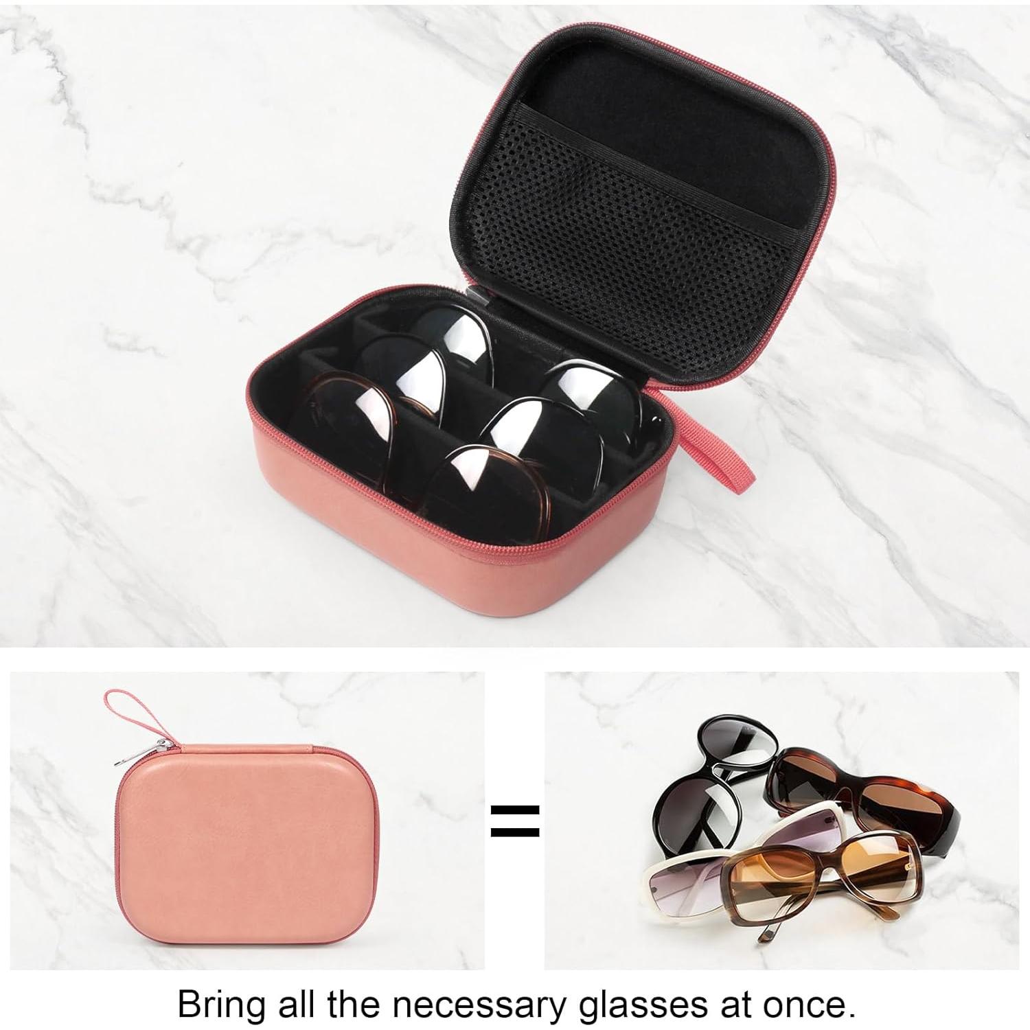 Estuche Organizador de Gafas Bukere Cuero PU Rosa 28x17.8cm