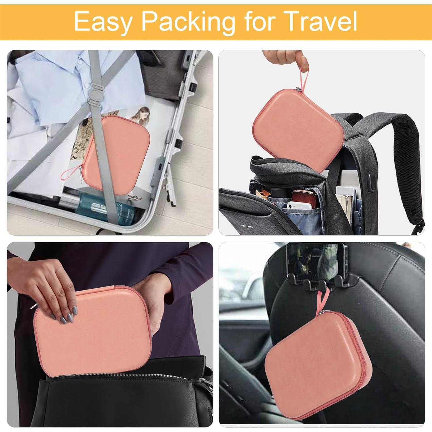 Estuche Organizador de Gafas Bukere Cuero PU Rosa 28x17.8cm