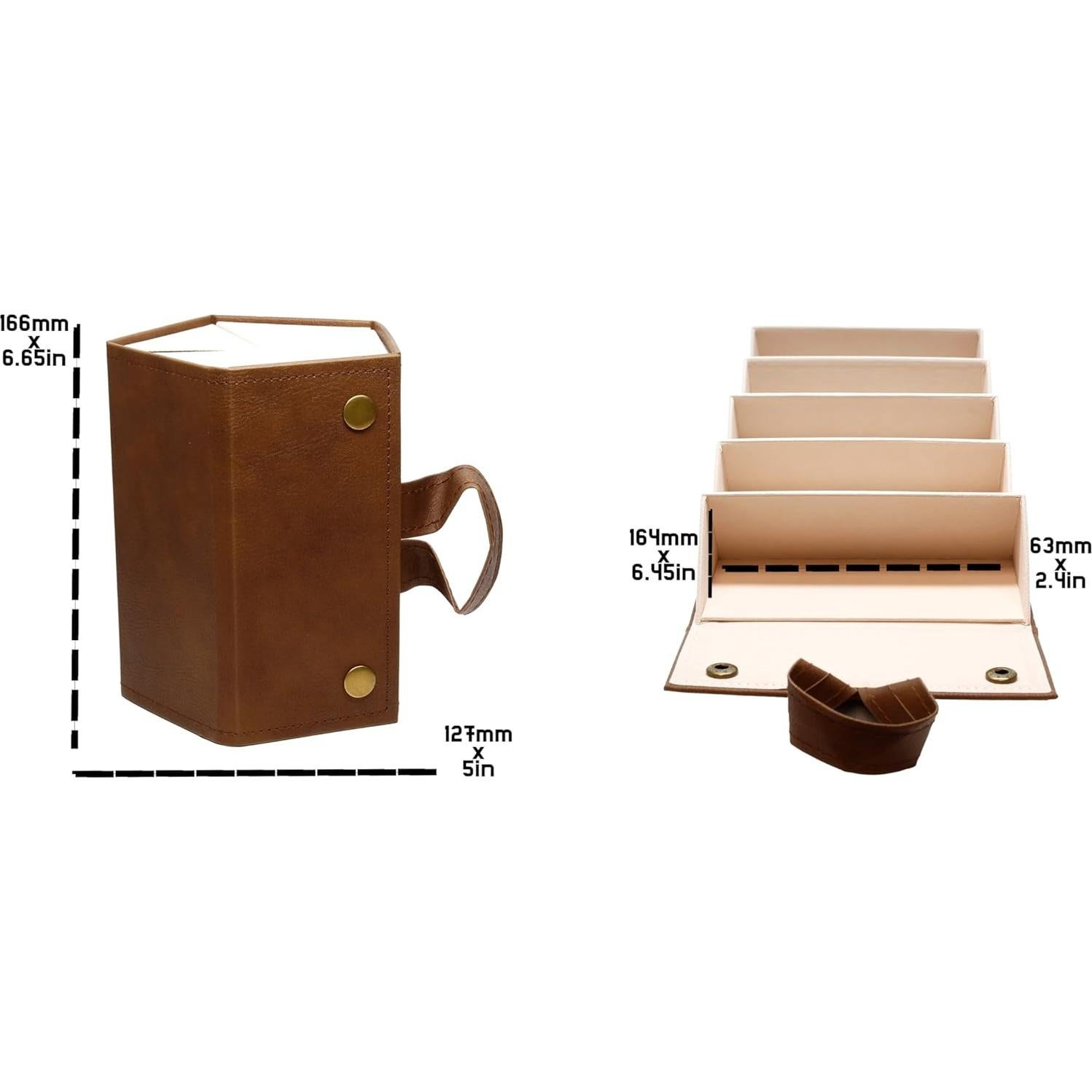 Organizador de Gafas de Sol Calabria 5 Ranuras Cuero Sintético