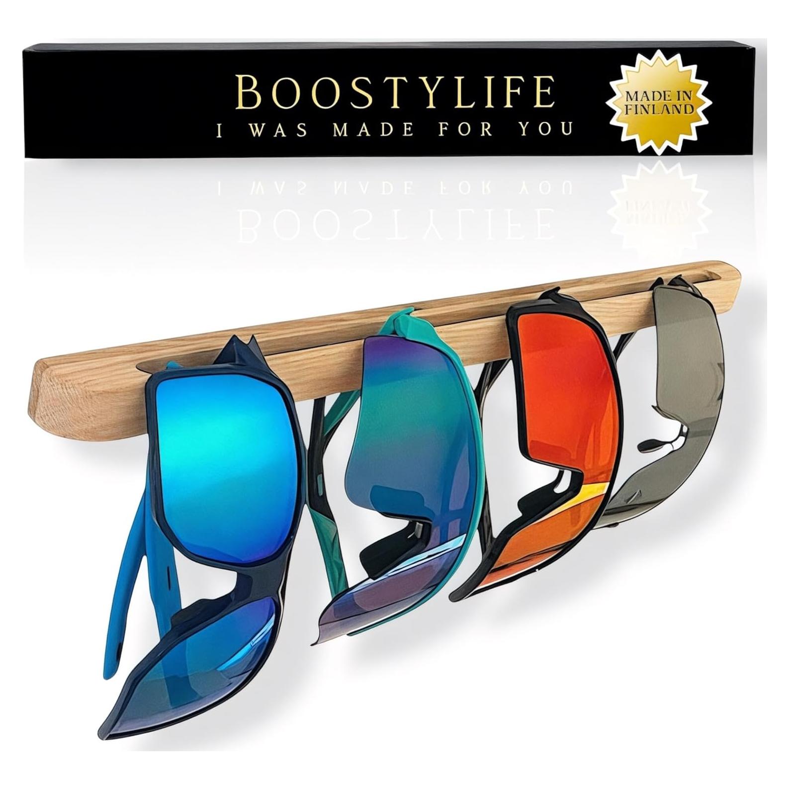 Soporte de Gafas de Sol Montado en Pared BOOSTYLIFE Roble