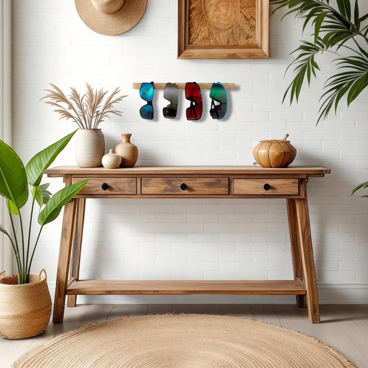 Soporte de Gafas de Sol Montado en Pared BOOSTYLIFE Roble