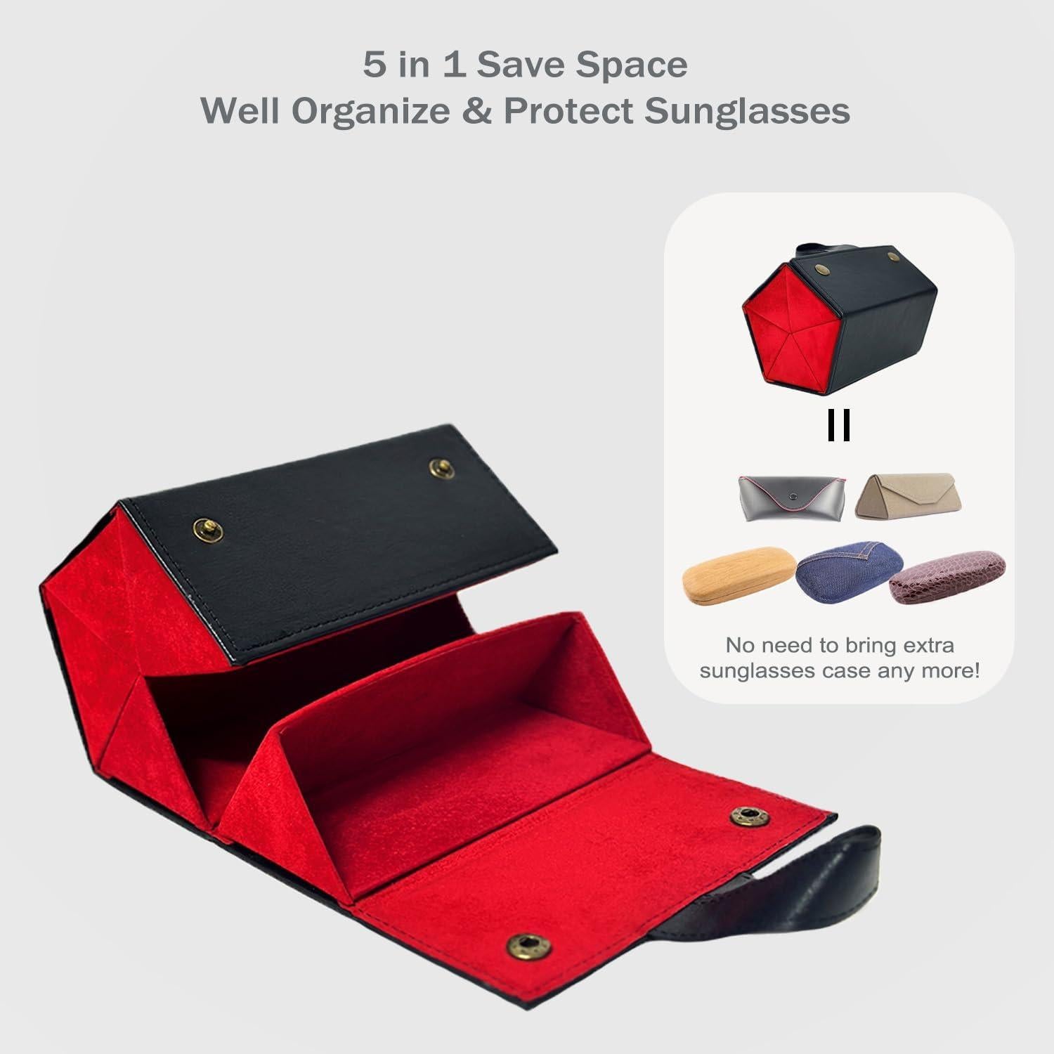 Organizador de Gafas de Sol Romantic Angels 5 Compartimentos Negro