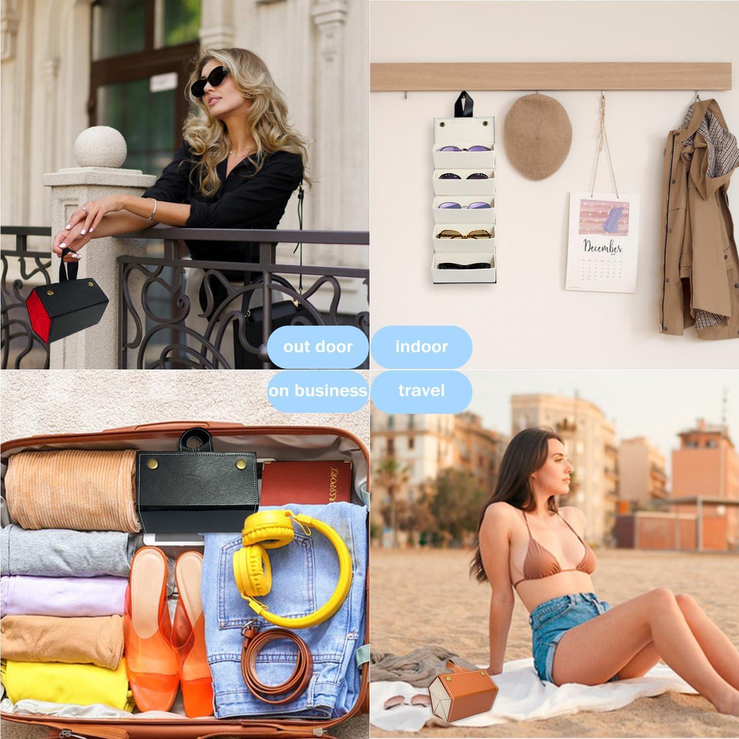 Organizador de Gafas de Sol Romantic Angels 5 Compartimentos Negro