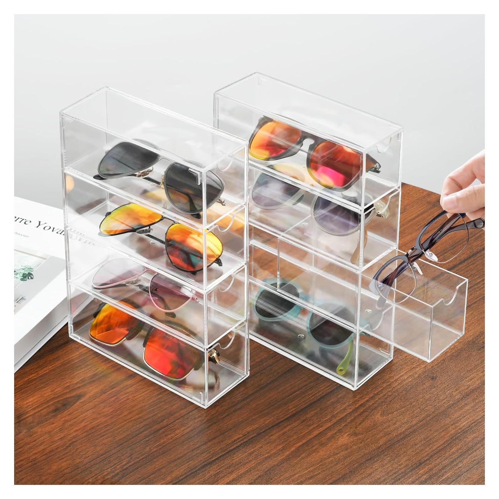 Organizador de Escritorio Acrílico YGFRSTO 2 Paquetes 8 Cajones