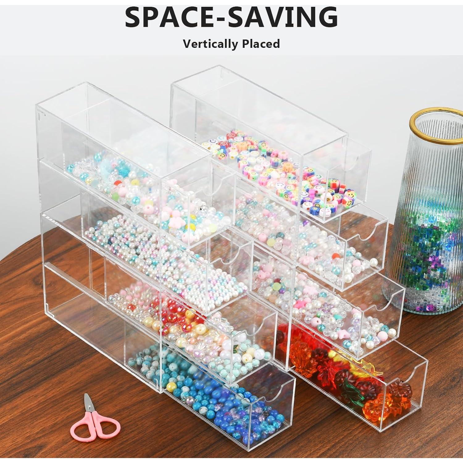 Organizador de Escritorio Acrílico YGFRSTO 2 Paquetes 8 Cajones