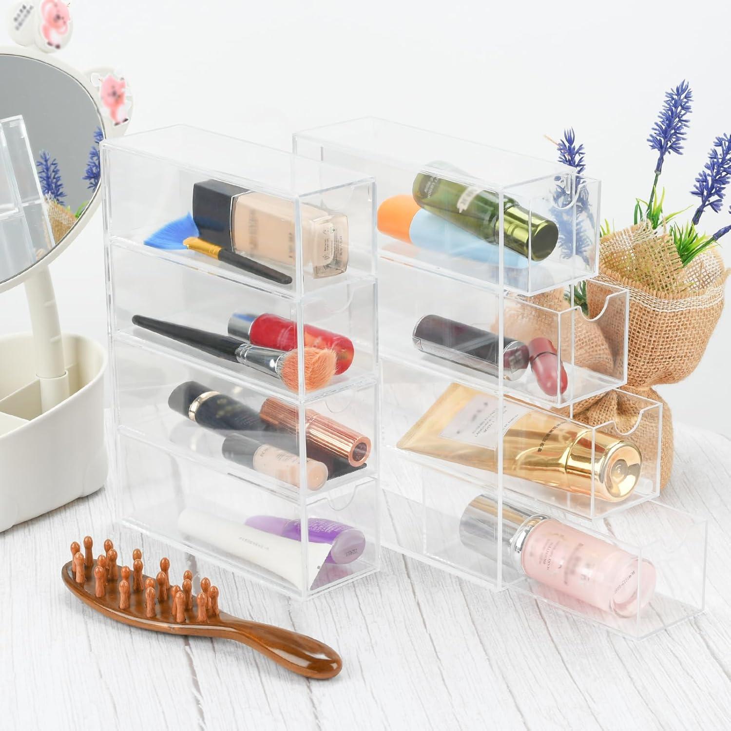 Organizador de Escritorio Acrílico YGFRSTO 2 Paquetes 8 Cajones