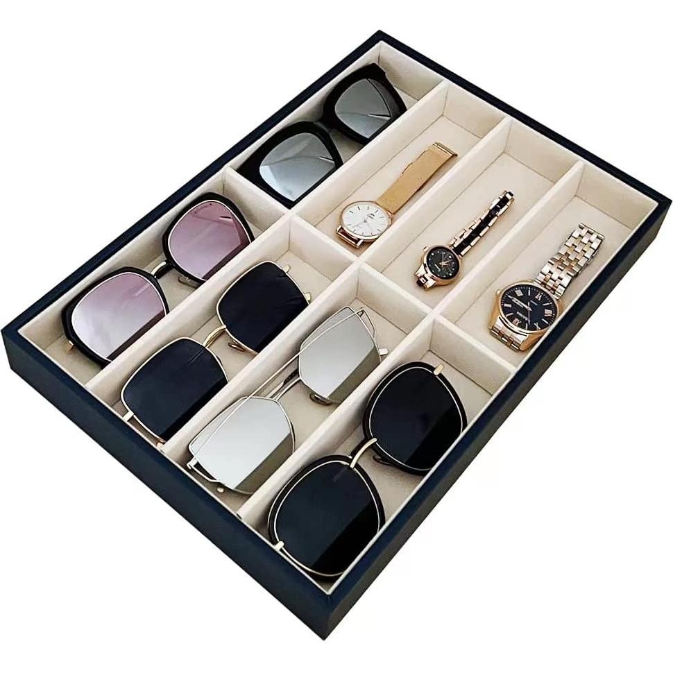Organizador de Bandeja para Gafas Svea Display Beige 24.1x35.1 cm