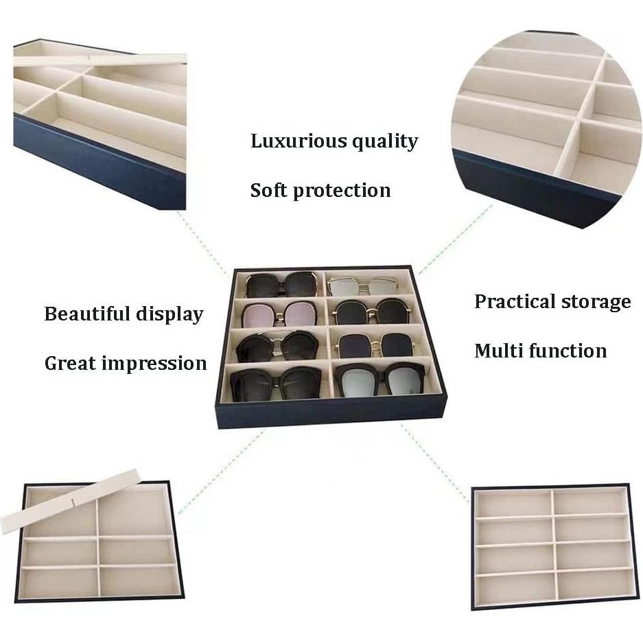 Organizador de Bandeja para Gafas Svea Display Beige 24.1x35.1 cm