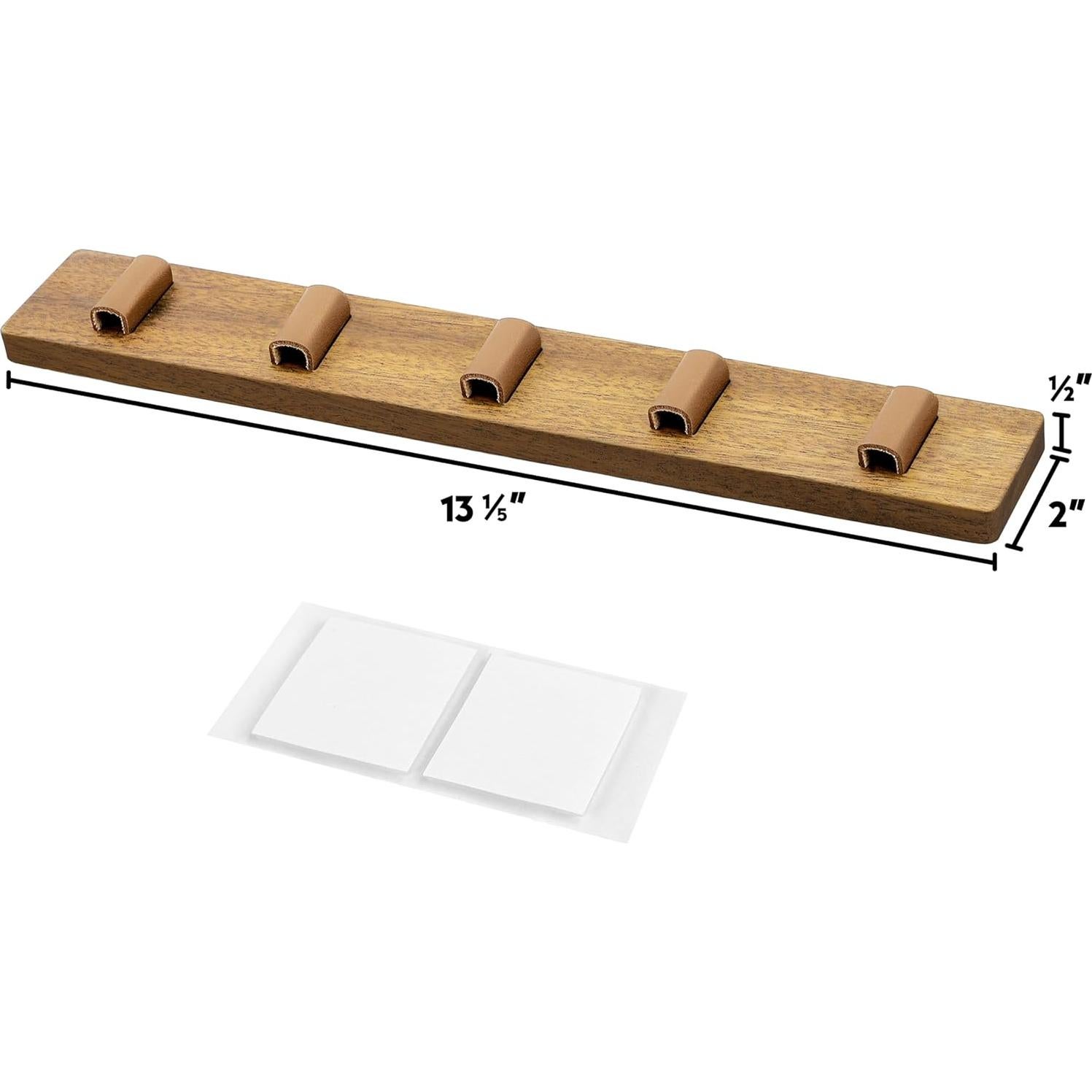 Soporte de Gafas de Pared Spaceneat - 5 Ranuras Nogal