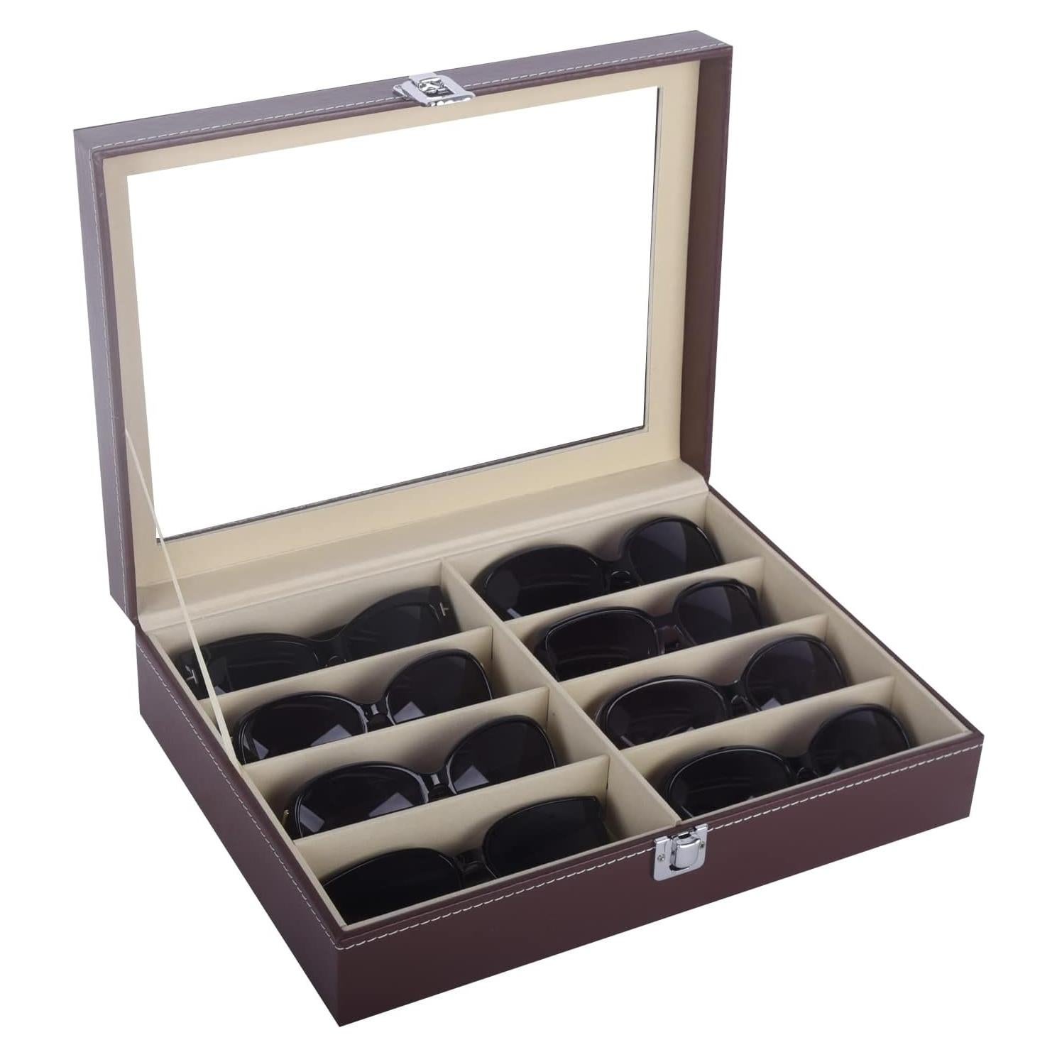 Estuche de Almacenamiento de Gafas AUTOARK Cuero Marrón