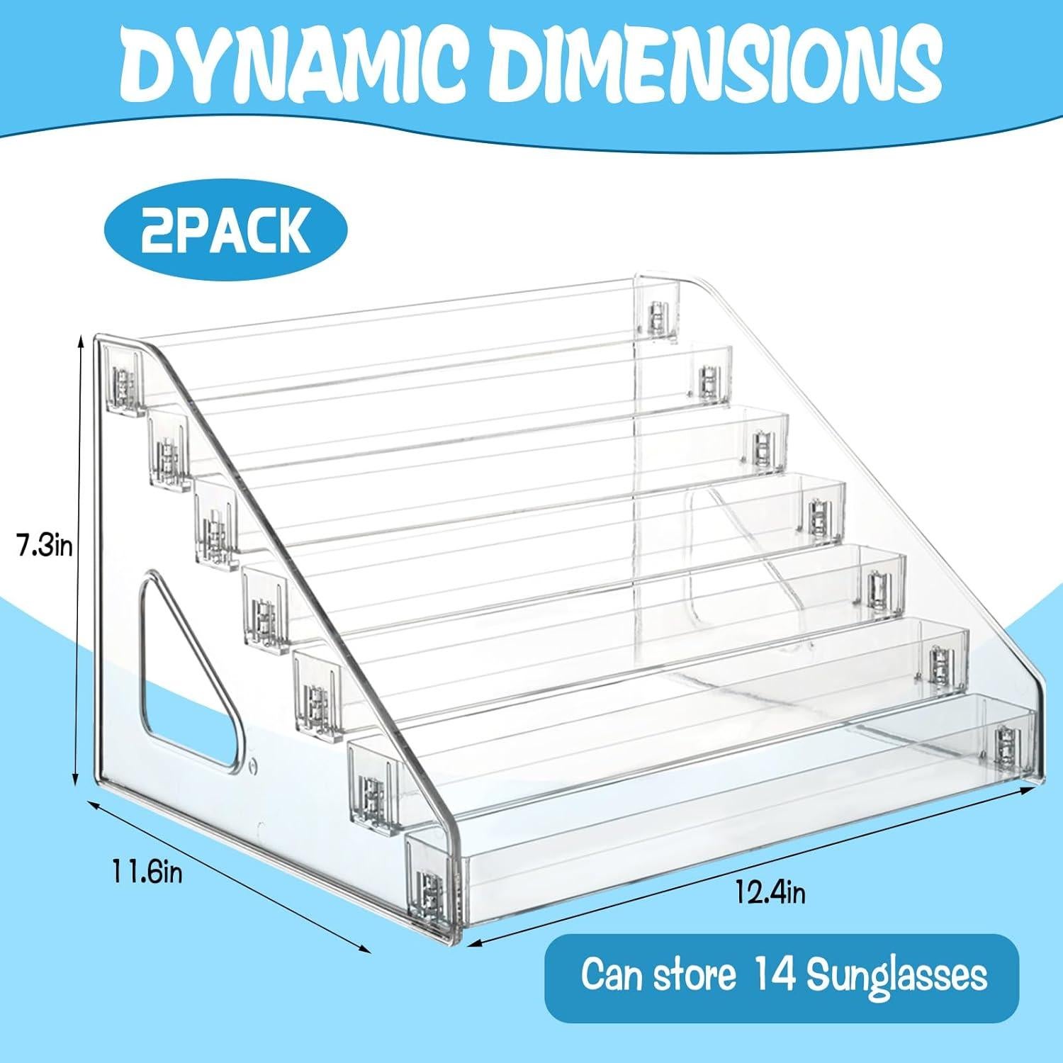 Soporte Organizador de Gafas de Sol CIEOVO Acrílico 7 Niveles