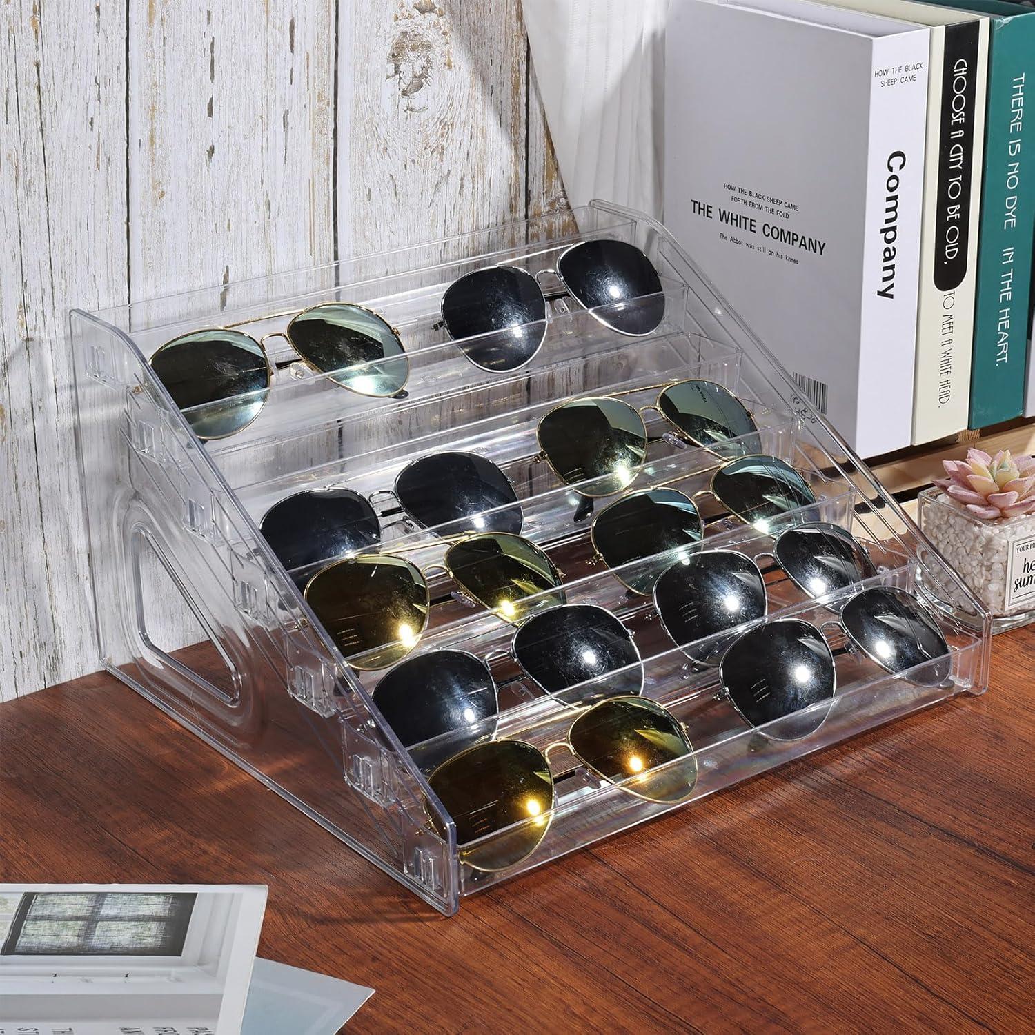 Soporte Organizador de Gafas de Sol CIEOVO Acrílico 7 Niveles