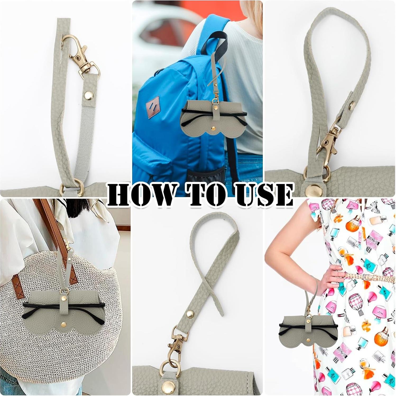 Estuche de Gafas de Cuero Suave 6 Piezas Organizador