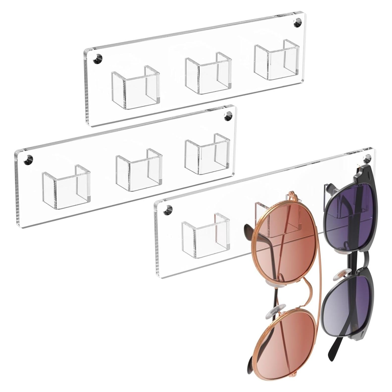 Organizador de Gafas MaxGear 3 Paquetes Acrílico Transparente