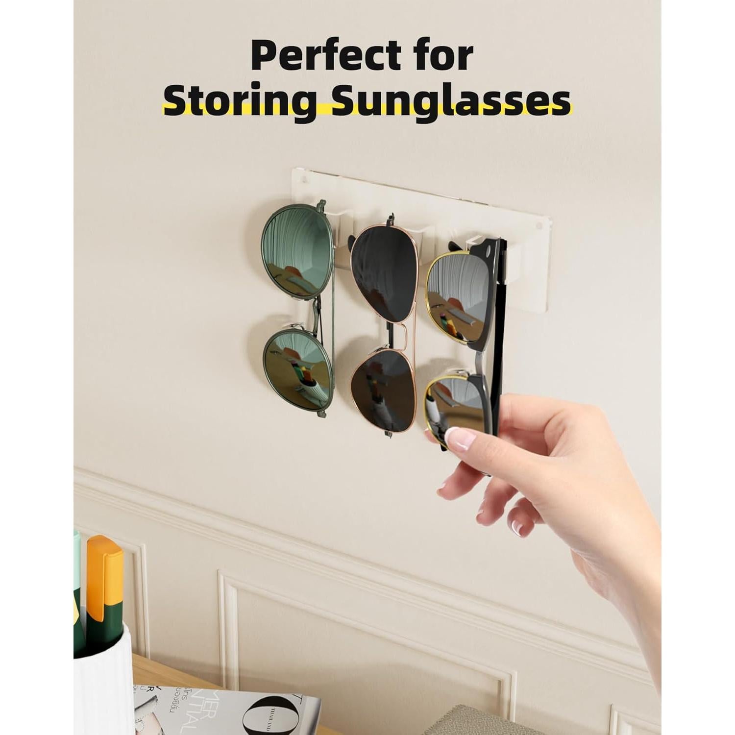 Organizador de Gafas MaxGear 3 Paquetes Acrílico Transparente