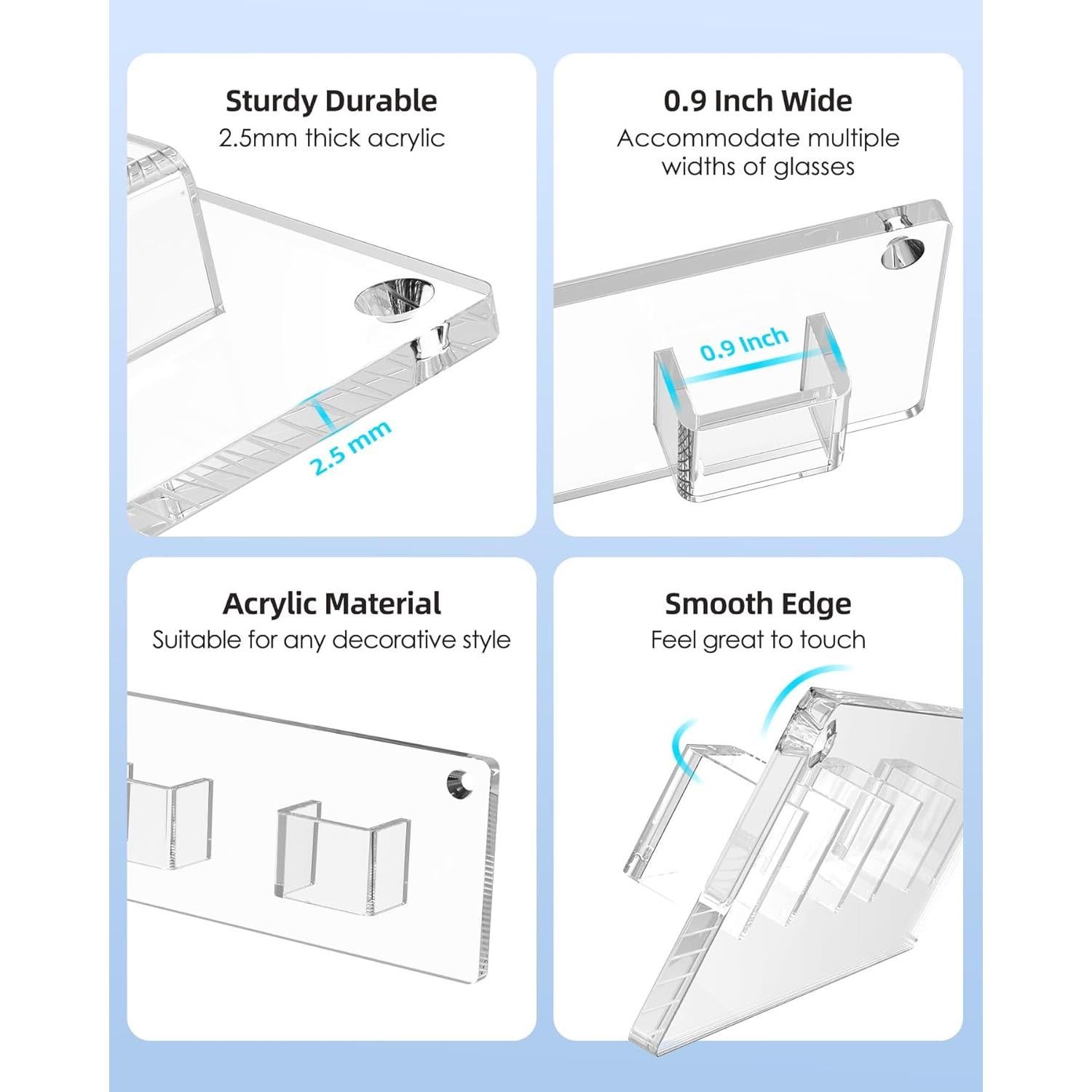 Organizador de Gafas MaxGear 3 Paquetes Acrílico Transparente