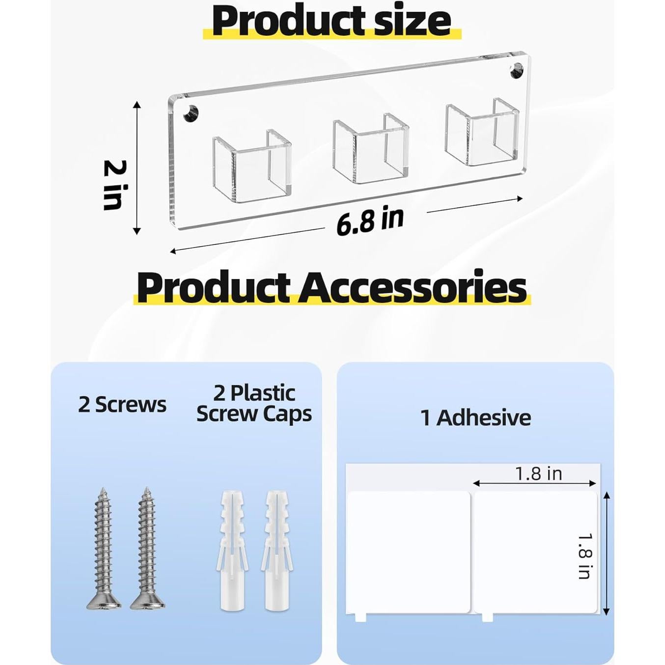 Organizador de Gafas MaxGear 3 Paquetes Acrílico Transparente
