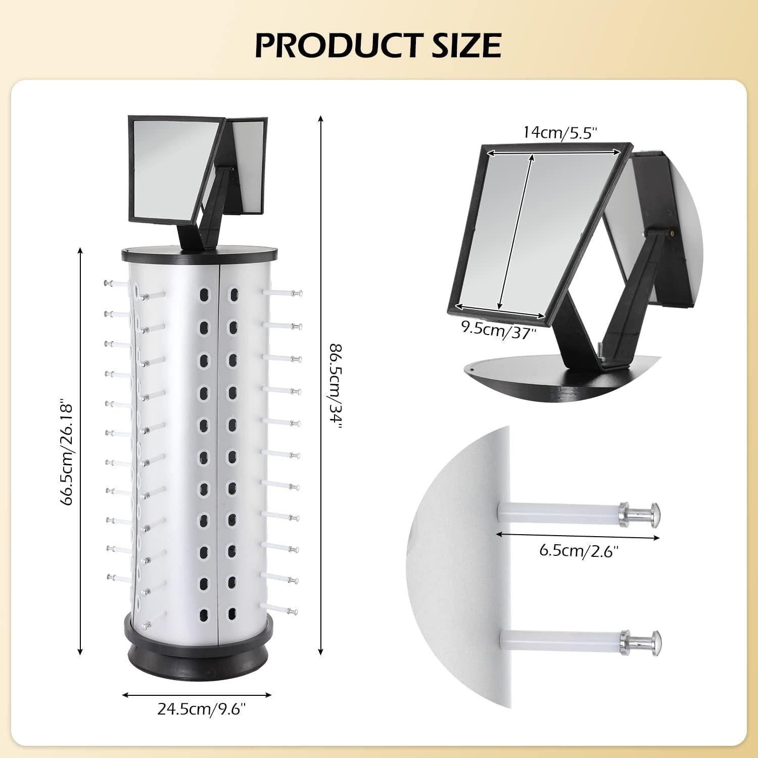 Soporte de exhibición de gafas VARIPOWDER 360° para 44 pares