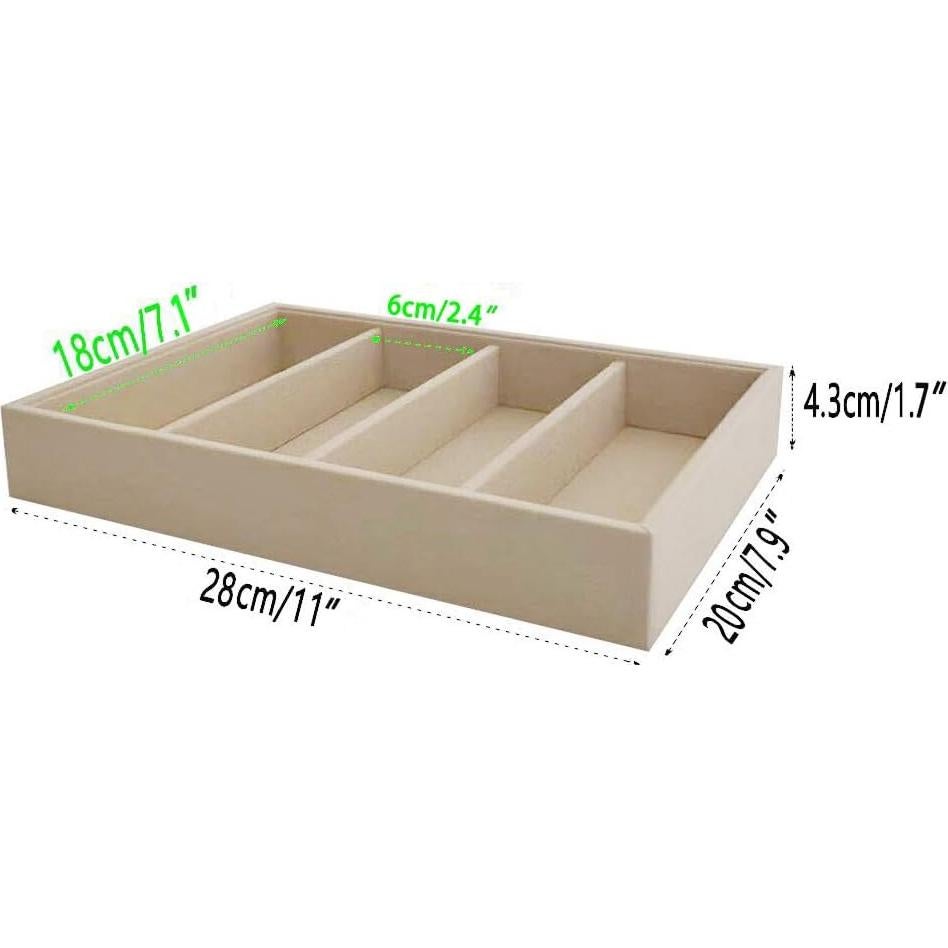 Bandeja Organizadora de Joyería Svea Display Terciopelo 20x28 cm